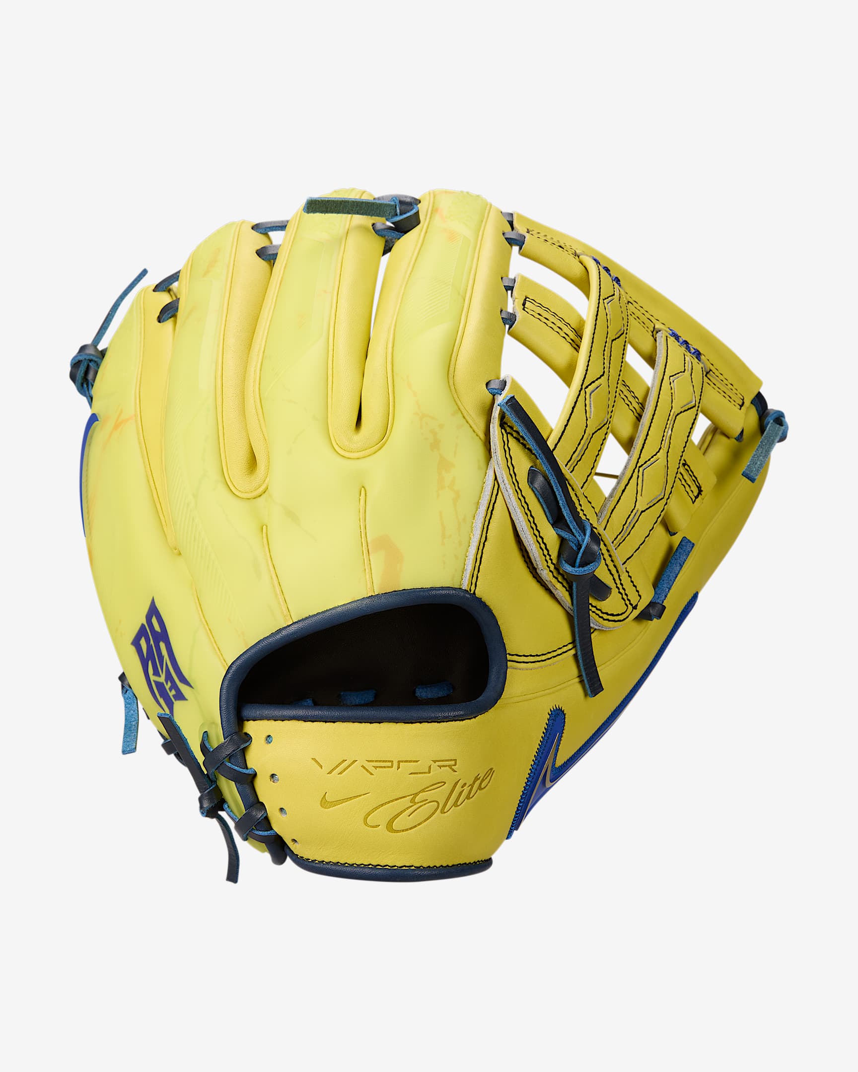 Nike Vapor Elite "Ronald Acuña Jr." Men's Fielding Glove - Opti Yellow/Hyper Blue/Hyper Blue