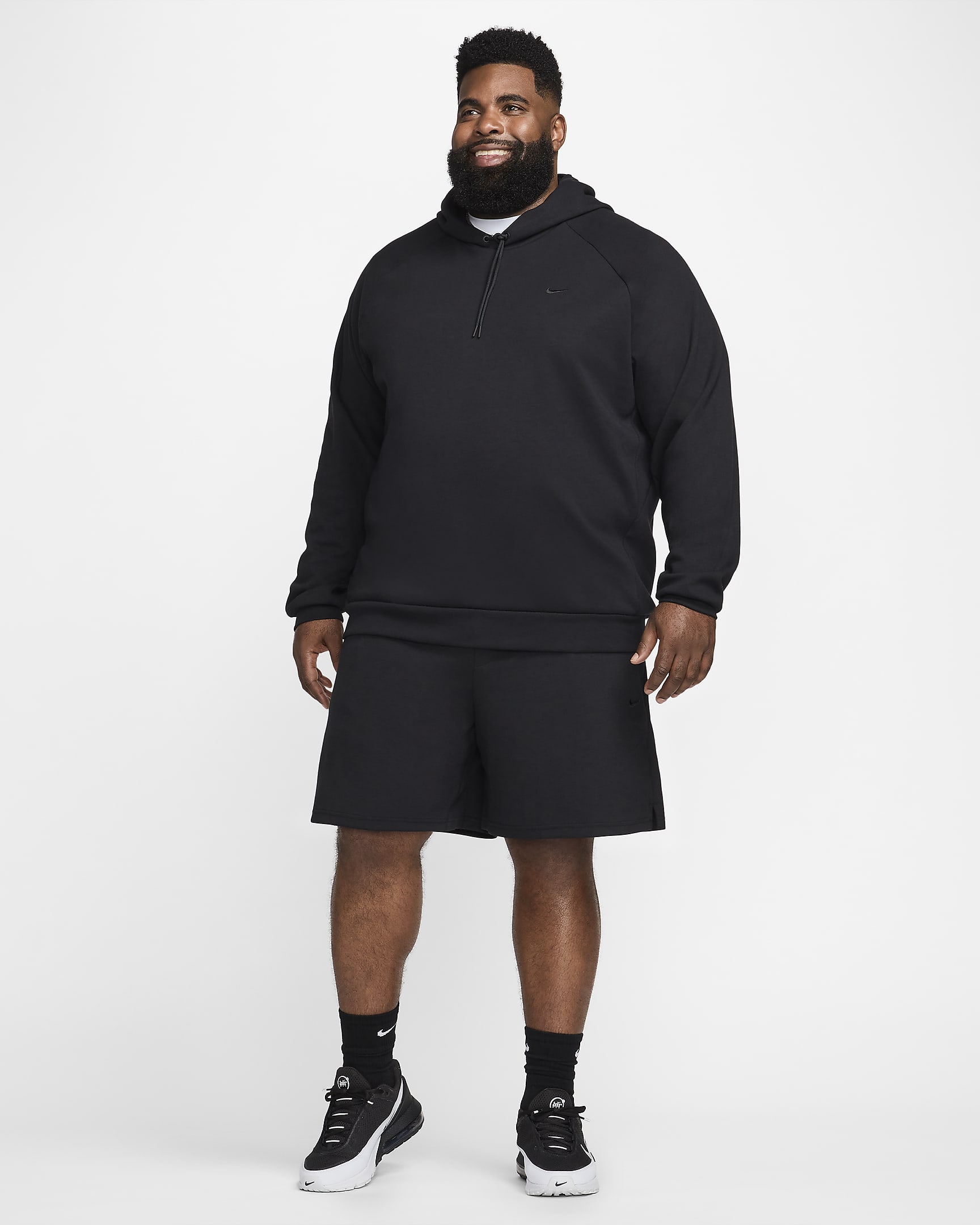 Nike Primary Men's Dri-FIT UV Pullover Versatile Hoodie - Black/Black