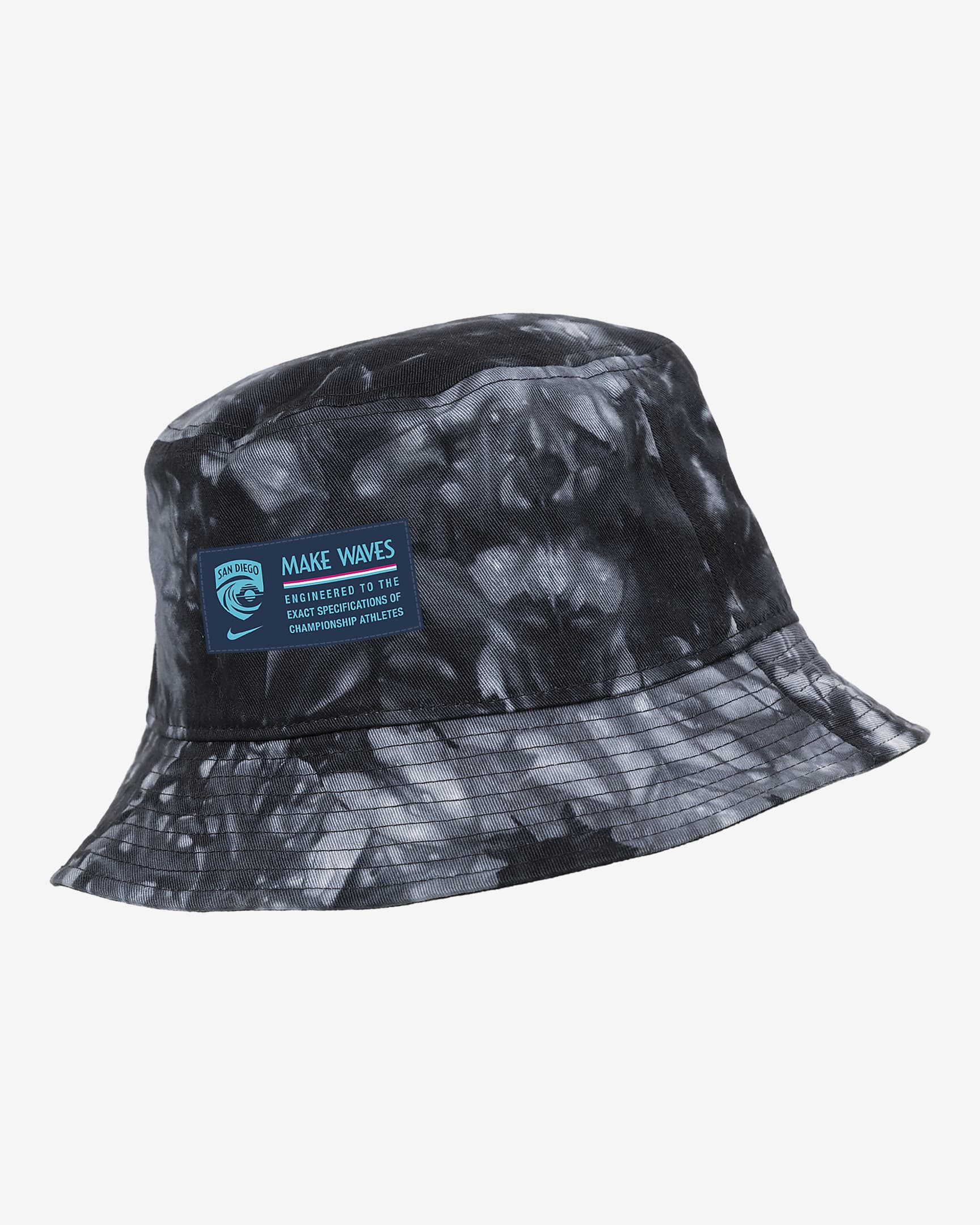 Gorro tipo pescador tie-dye Nike de la NWSL de San Diego Wave FC - Azul marino