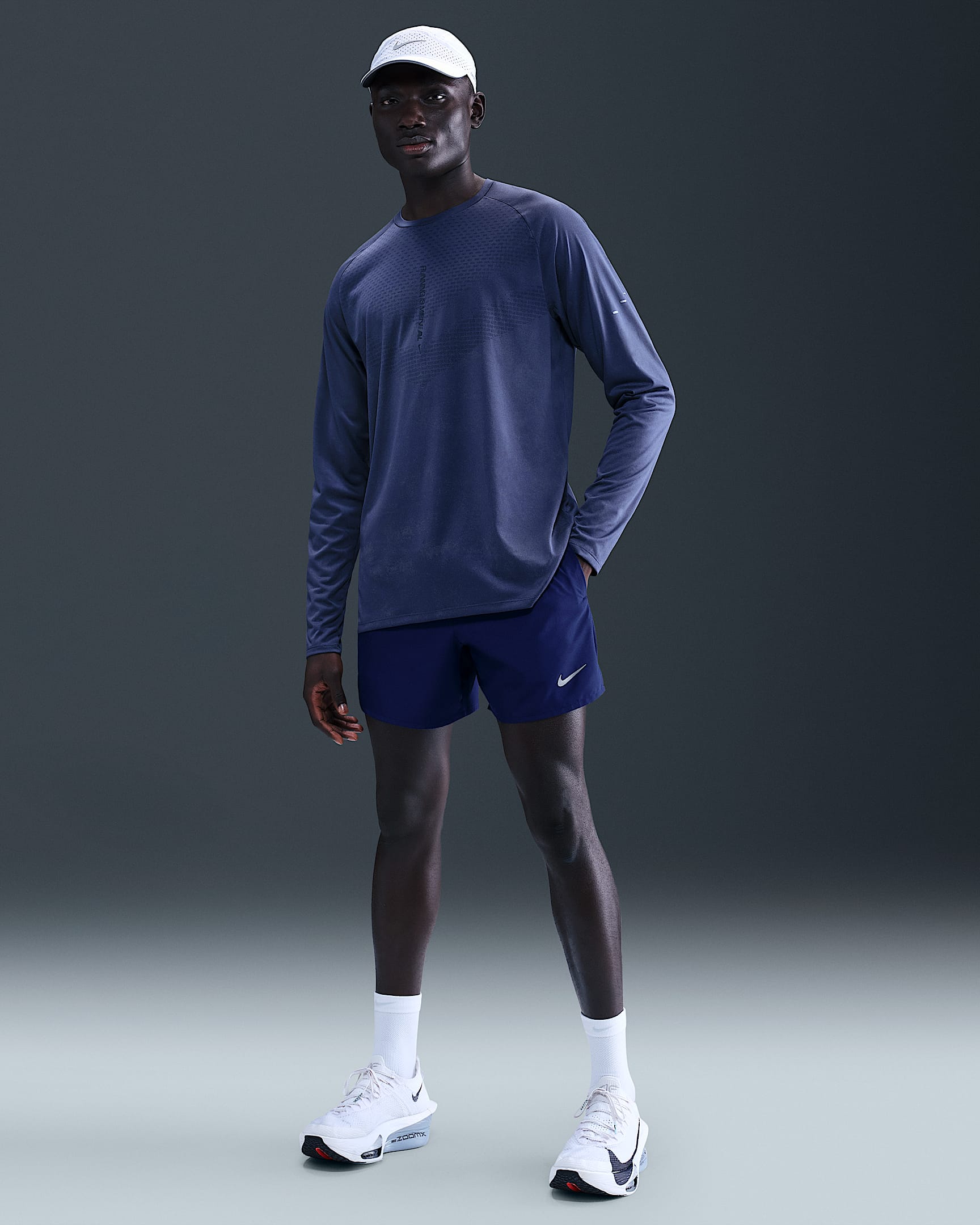 Nike Challenger Men's Dri-FIT 13cm (approx.) Brief-lined Running Shorts - Blue Void/Blue Void/Black