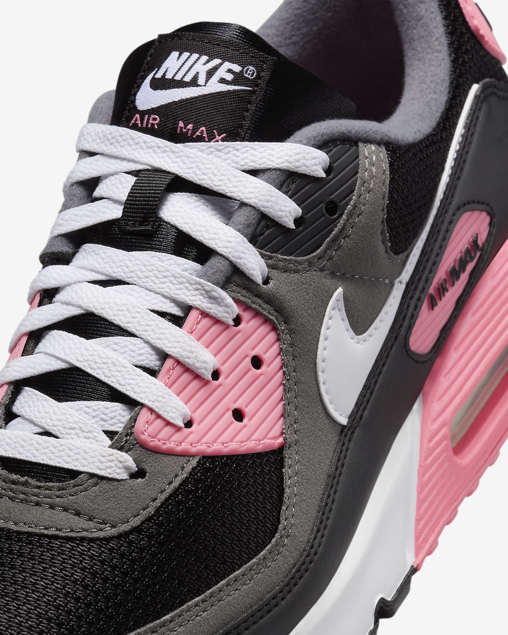 Chaussure Nike Air Max 90 pour homme - Noir/Iron Grey/Sunset Pulse/Blanc