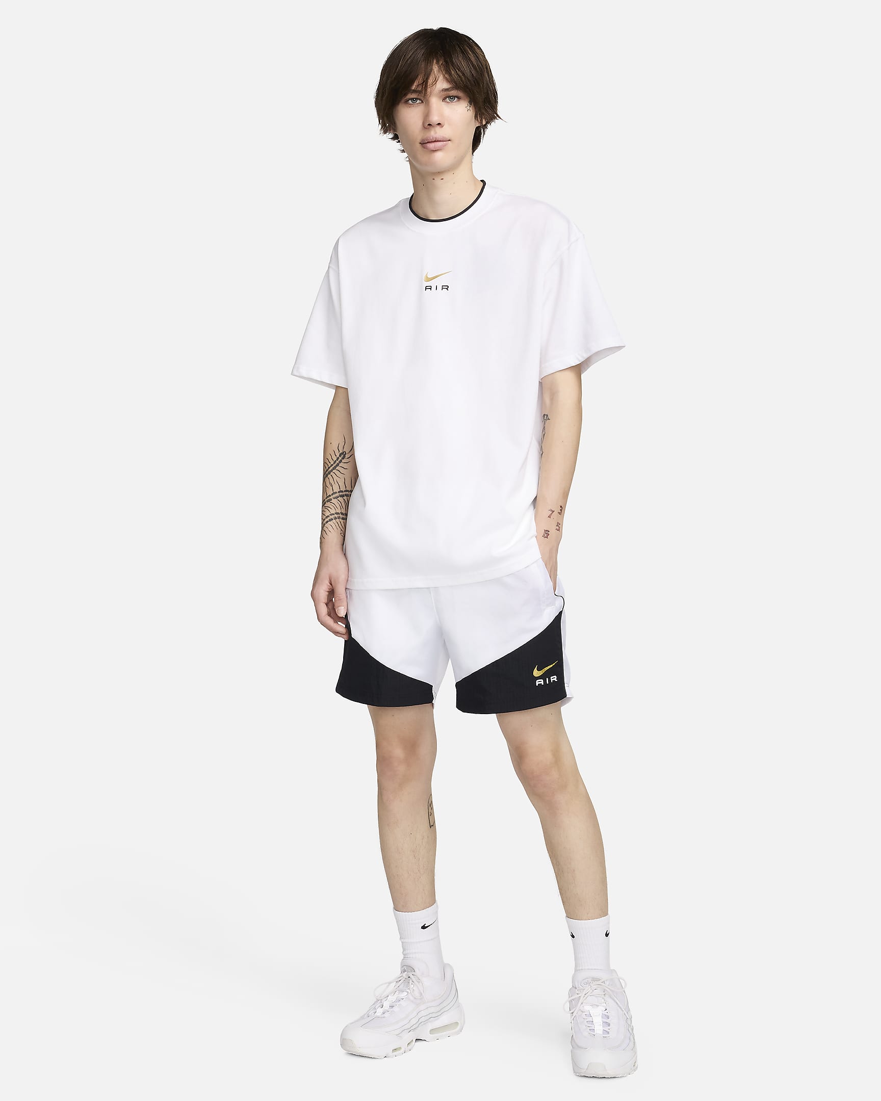 Nike Air Men's T-Shirt - White/Metallic Gold