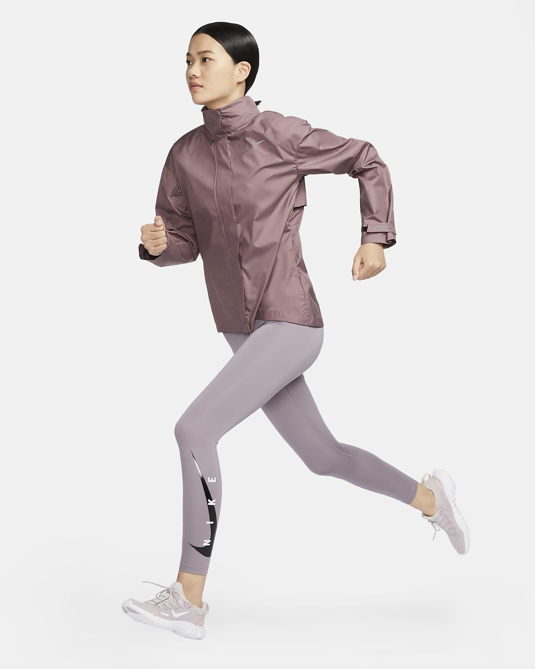 Nike Fast Repel Women's Running Jacket - Smokey Mauve/Black