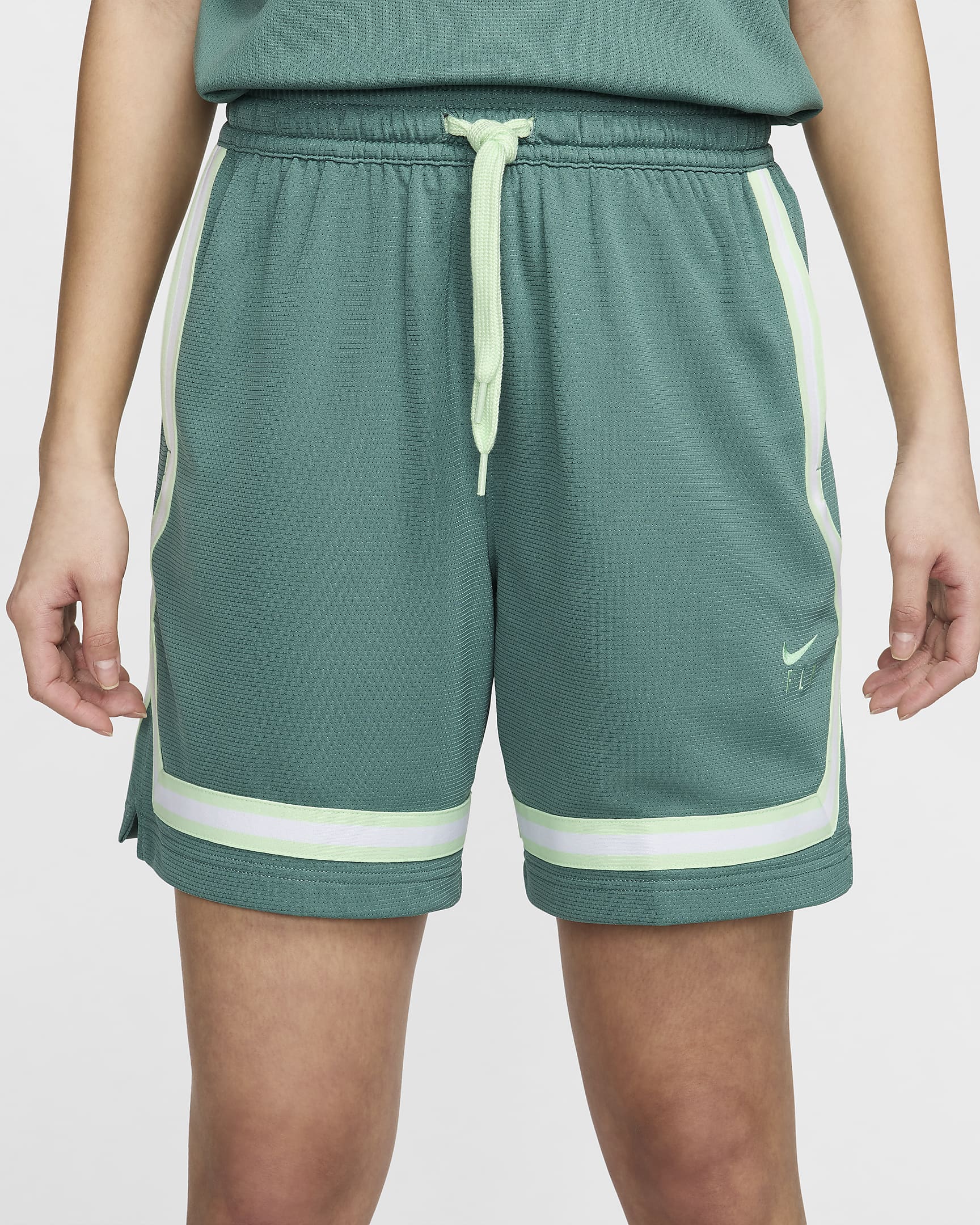 Nike Fly Crossover Women's Basketball Shorts - Bicoastal/Vapour Green