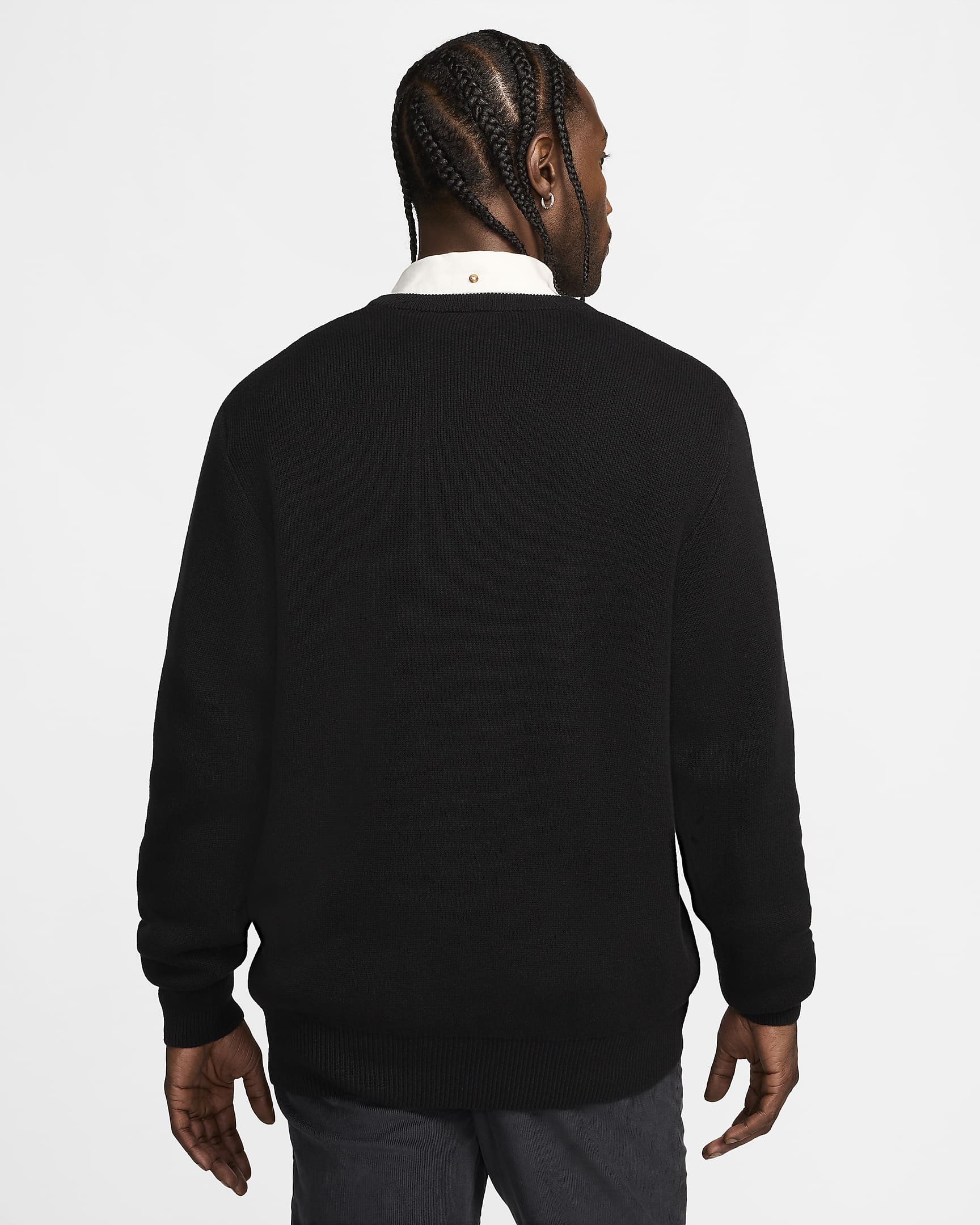 Nike Club Men's Crew-Neck Jumper - Black/White