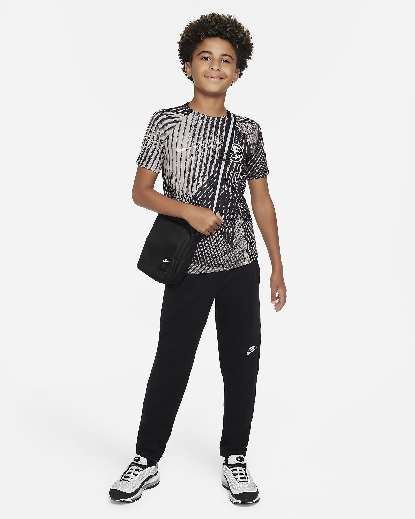 Playera de fútbol para antes del partido Nike Dri-FIT para niños talla ...