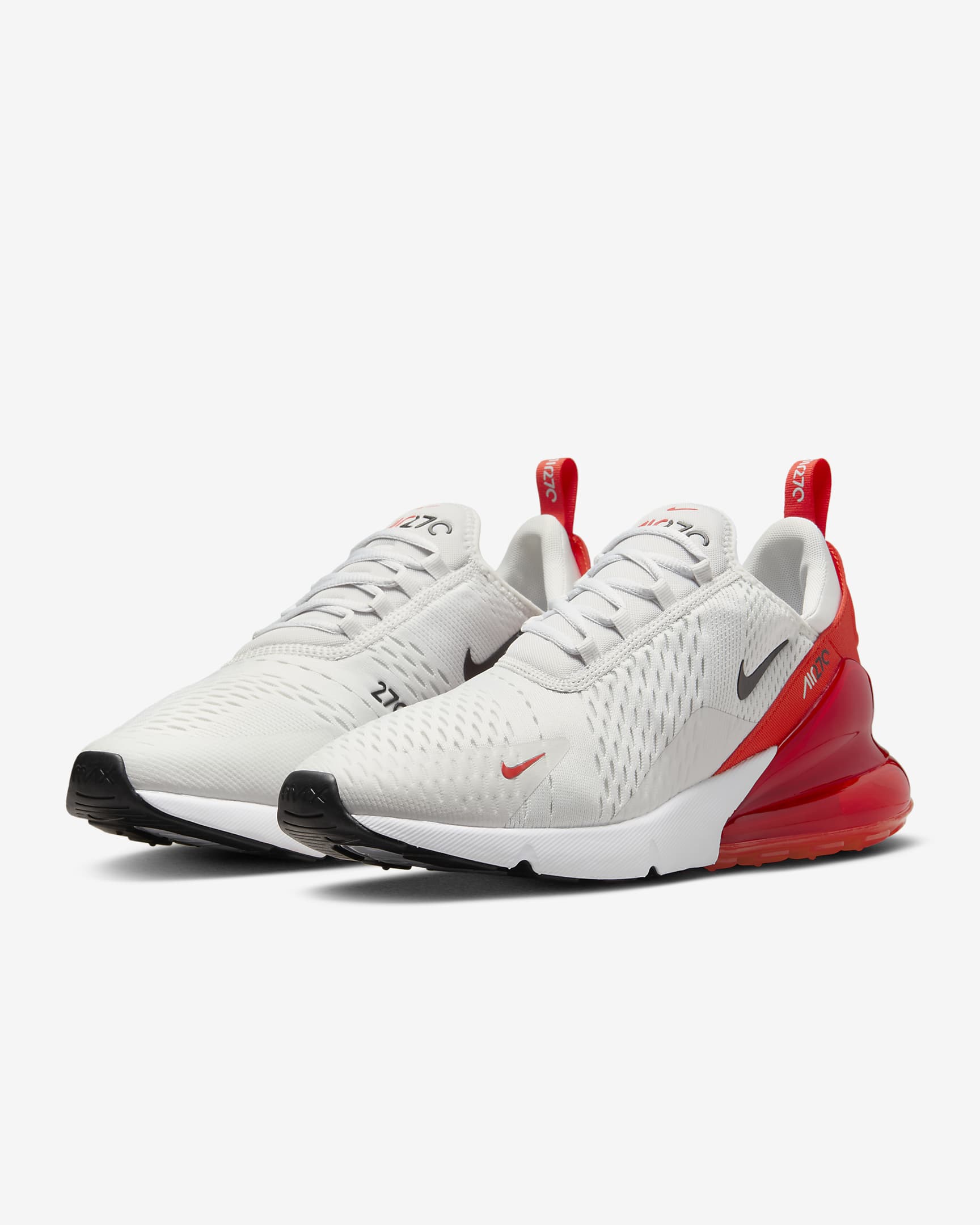 Tenis para hombre Nike Air Max 270 - Polvo fotón/Rojo picante/Blanco/Negro