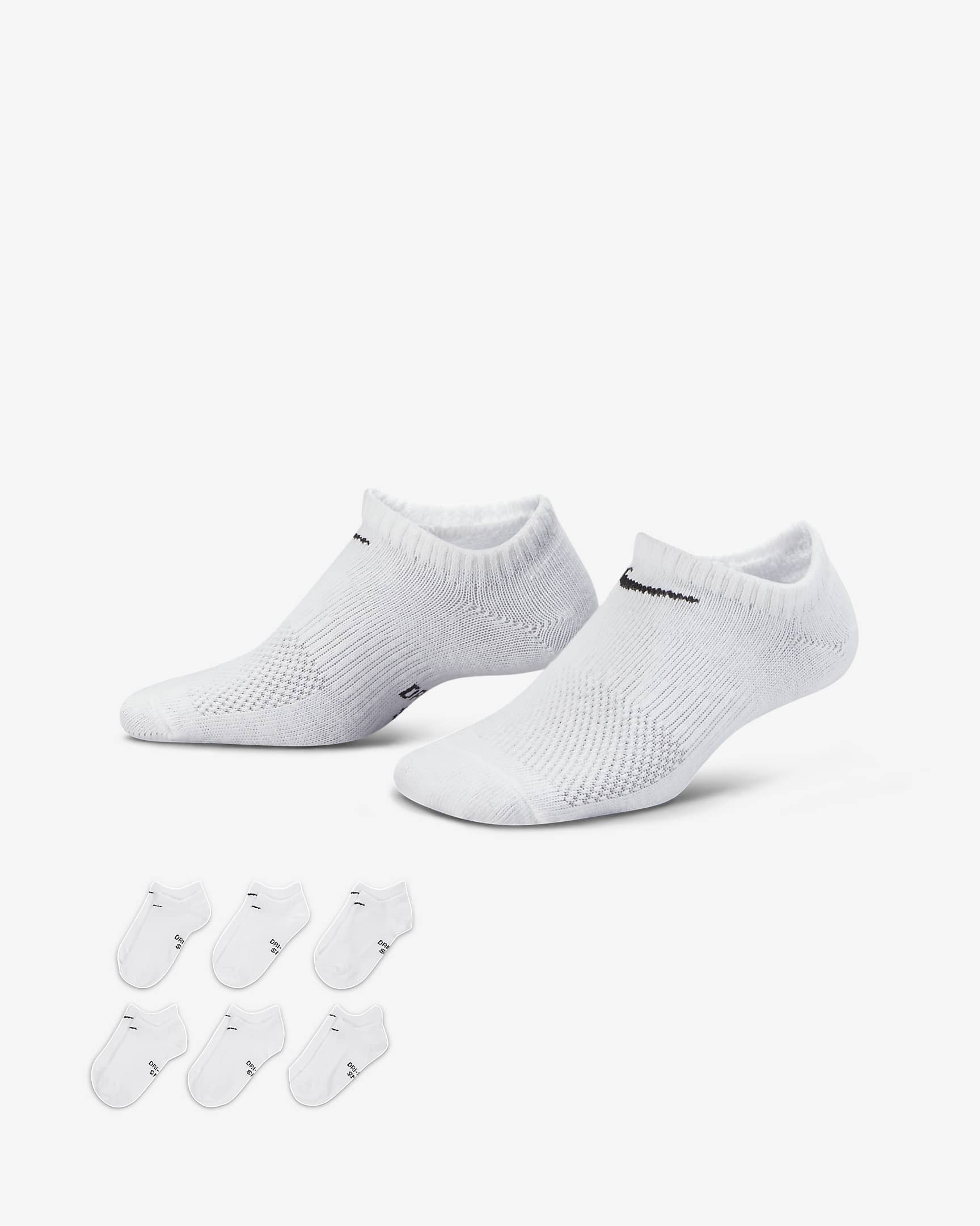 Nike Performance Lightweight No-Show Kids' Training Socks (6 Pair ...