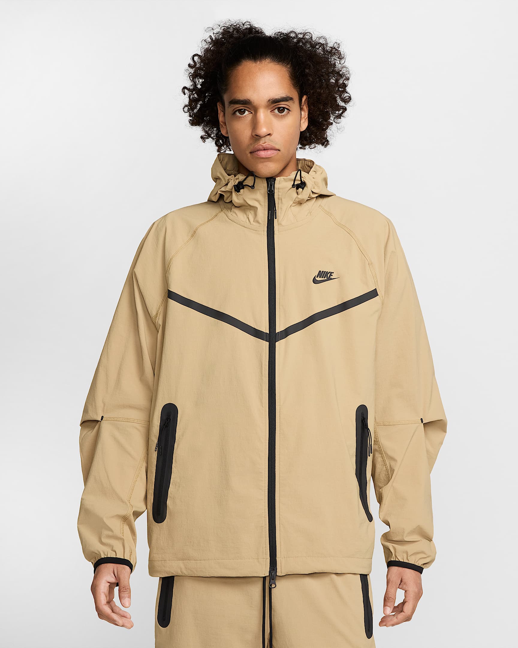 Nike Tech Men's Woven Jacket - Parachute Beige/Parachute Beige/Black
