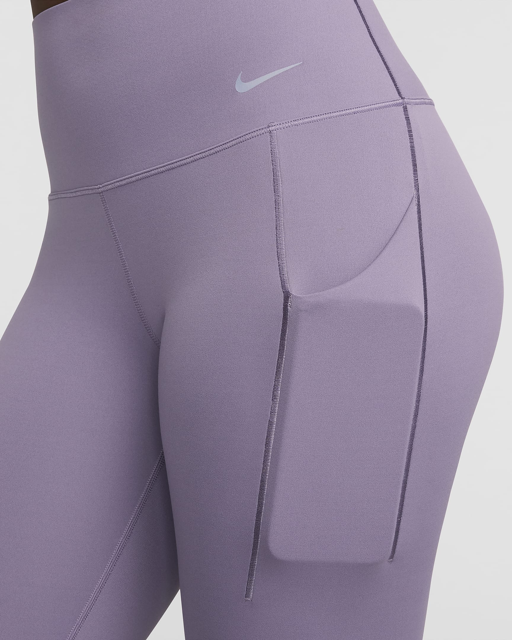 Leggings a todo o comprimento de cintura subida e suporte médio com bolsos Nike Universa para mulher - Daybreak/Preto