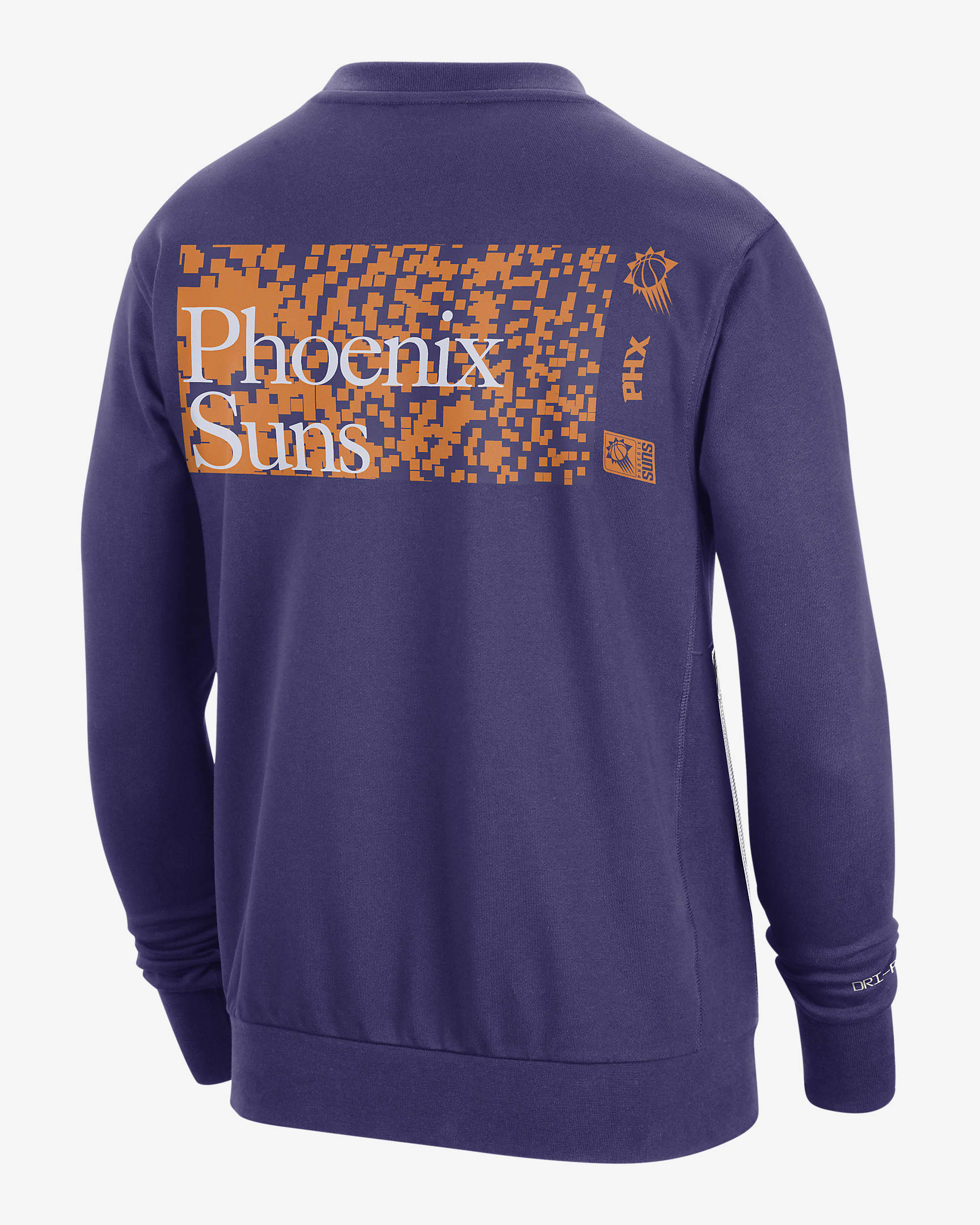 Męska bluza dresowa z półokrągłym dekoltem Nike Dri-FIT NBA Phoenix Suns Standard Issue - New Orchid