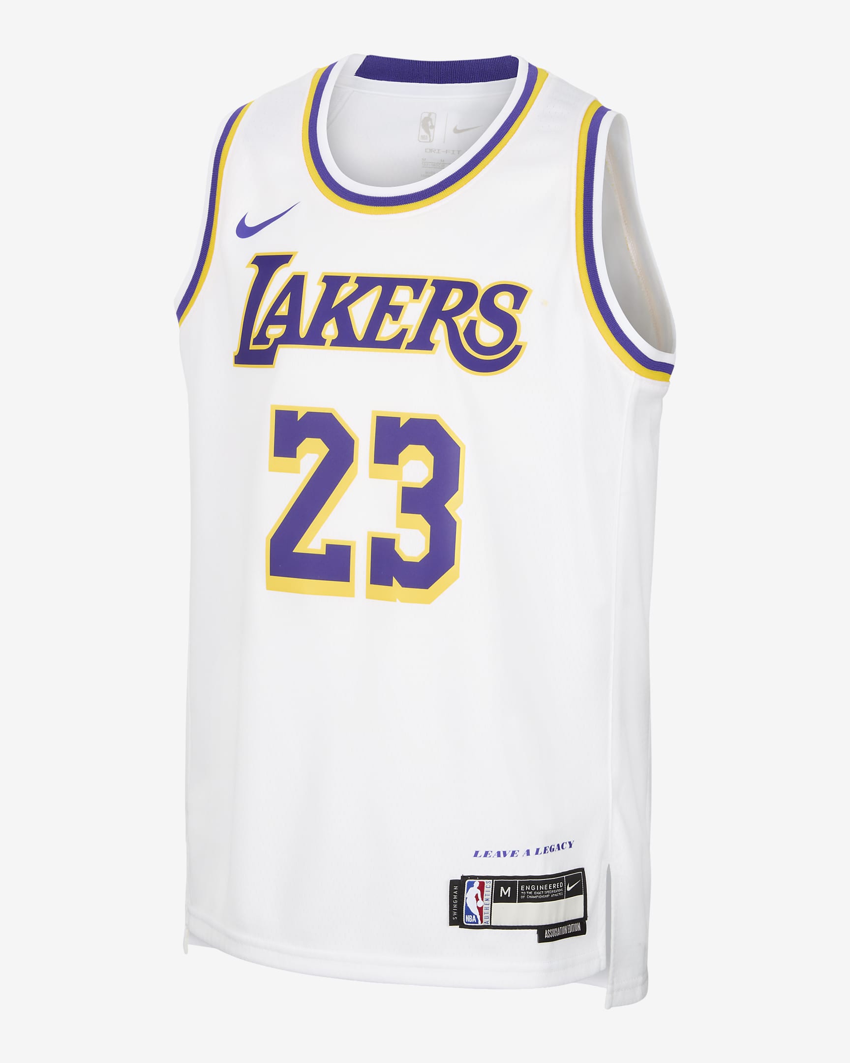 LeBron James Los Angeles Lakers Icon Edition 2022/23 Older Kids' Nike Dri-FIT NBA Swingman Jersey - White