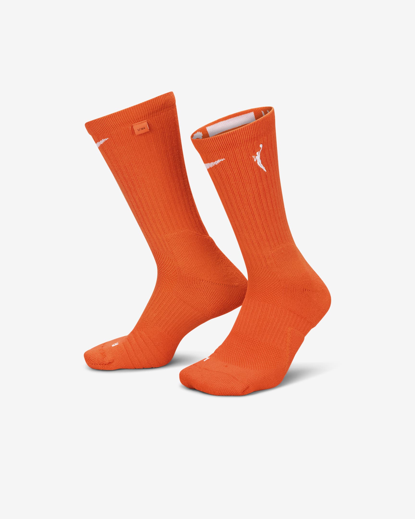 Calcetas de Nike Básquetbol WNBA Elite - Naranja brillante/Blanco