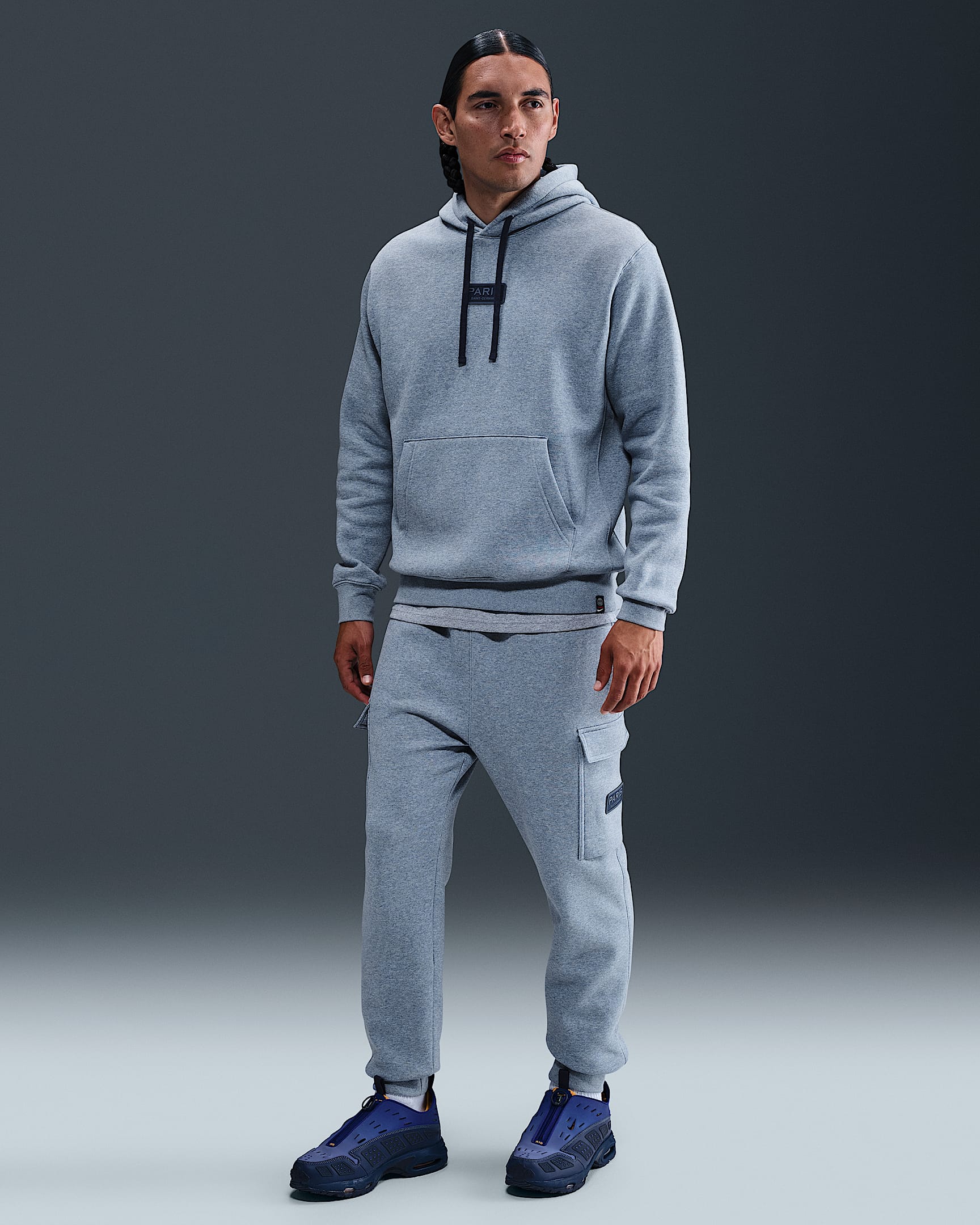 Paris Saint-Germain Club Men's Nike Football Cargo Pants - Ashen Slate/Heather/Midnight Navy