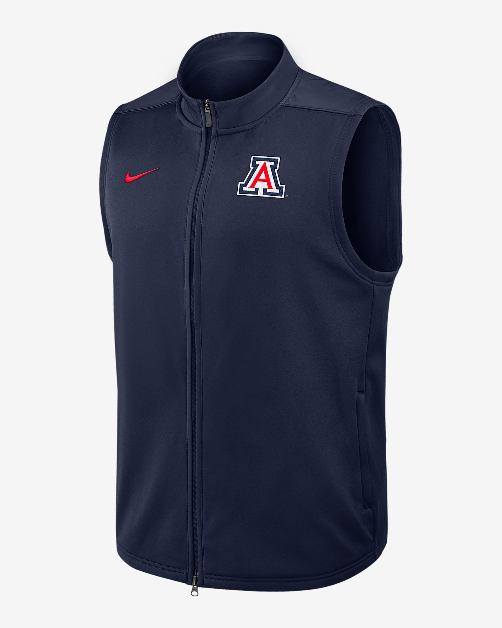 Chaleco universitario Nike Therma-FIT de cierre completo para hombre Arizona Victory - Azul marino