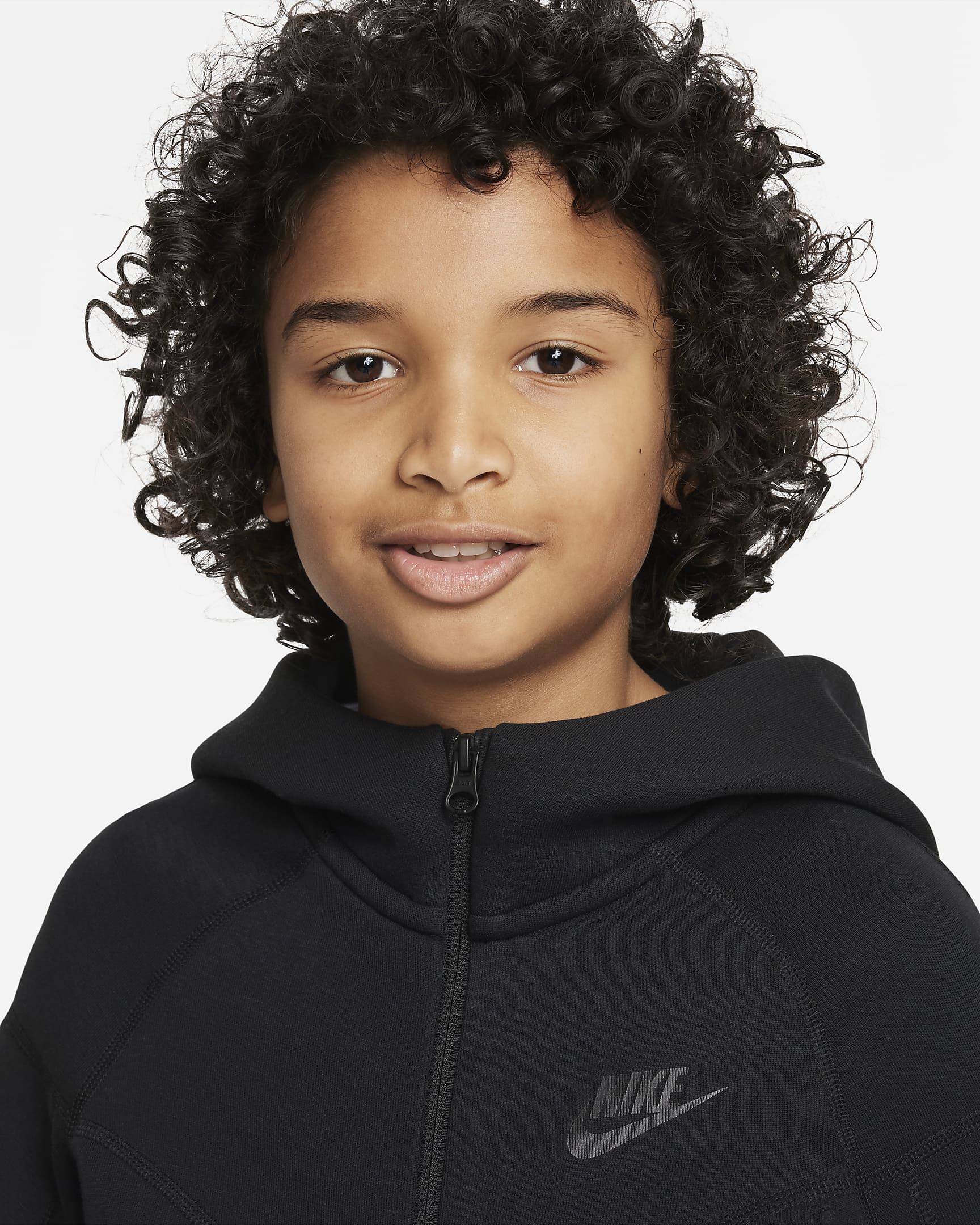 Nike Sportswear Tech Fleece Sudadera con capucha y cremallera completa - Niño - Negro/Negro/Negro