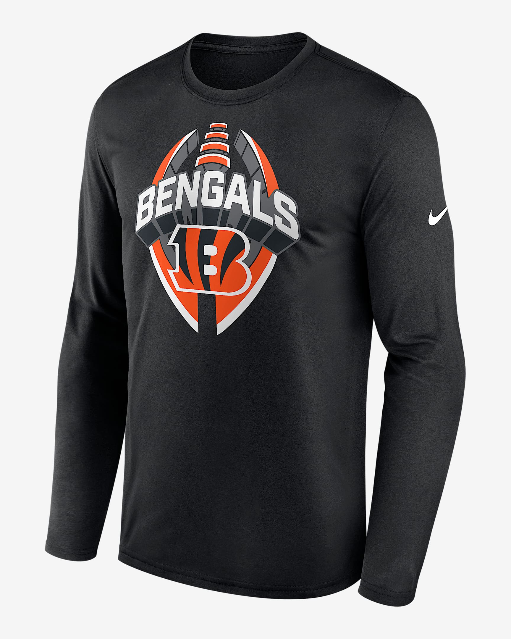 Playera de manga larga Nike Dri-FIT de la NFL para hombre Cincinnati Bengals Legend Icon - Negro