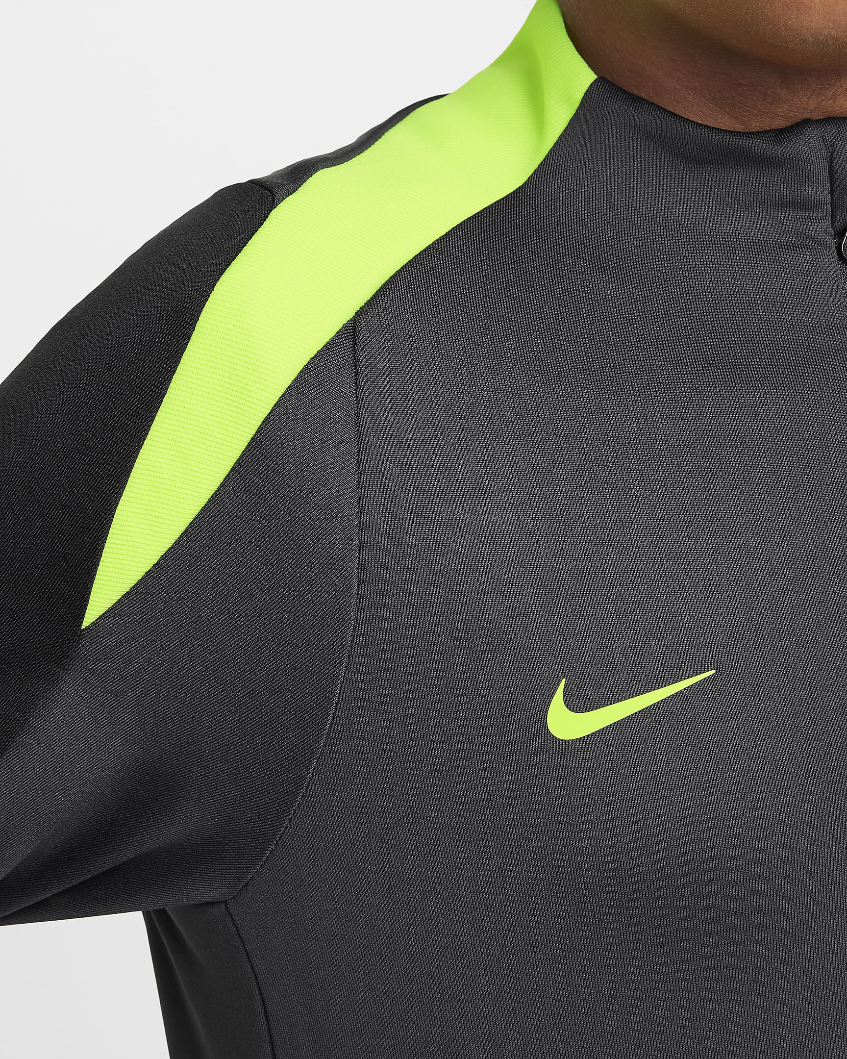 Haut d'entraînement de football Nike Dri-FIT Strike pour ado - Anthracite/Noir/Volt/Volt