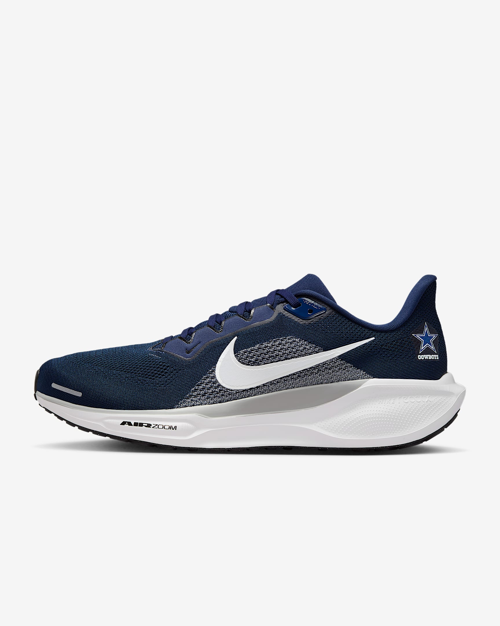 Dallas Cowboys Pegasus 41 Men's Nike NFL Road Running Shoes - College Navy/Wolf Grey/White