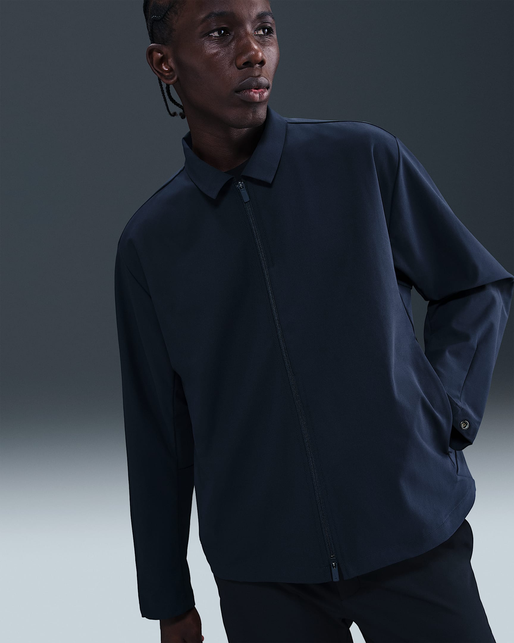 Nike 24.7 PerfectStretch Men's Dri-FIT UV Jacket - Obsidian/Dark Obsidian