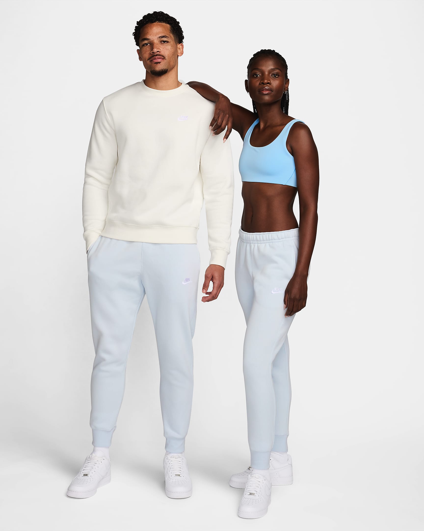 Pantalon de jogging Nike Sportswear Club Fleece - Pure Platinum/Pure Platinum/Blanc