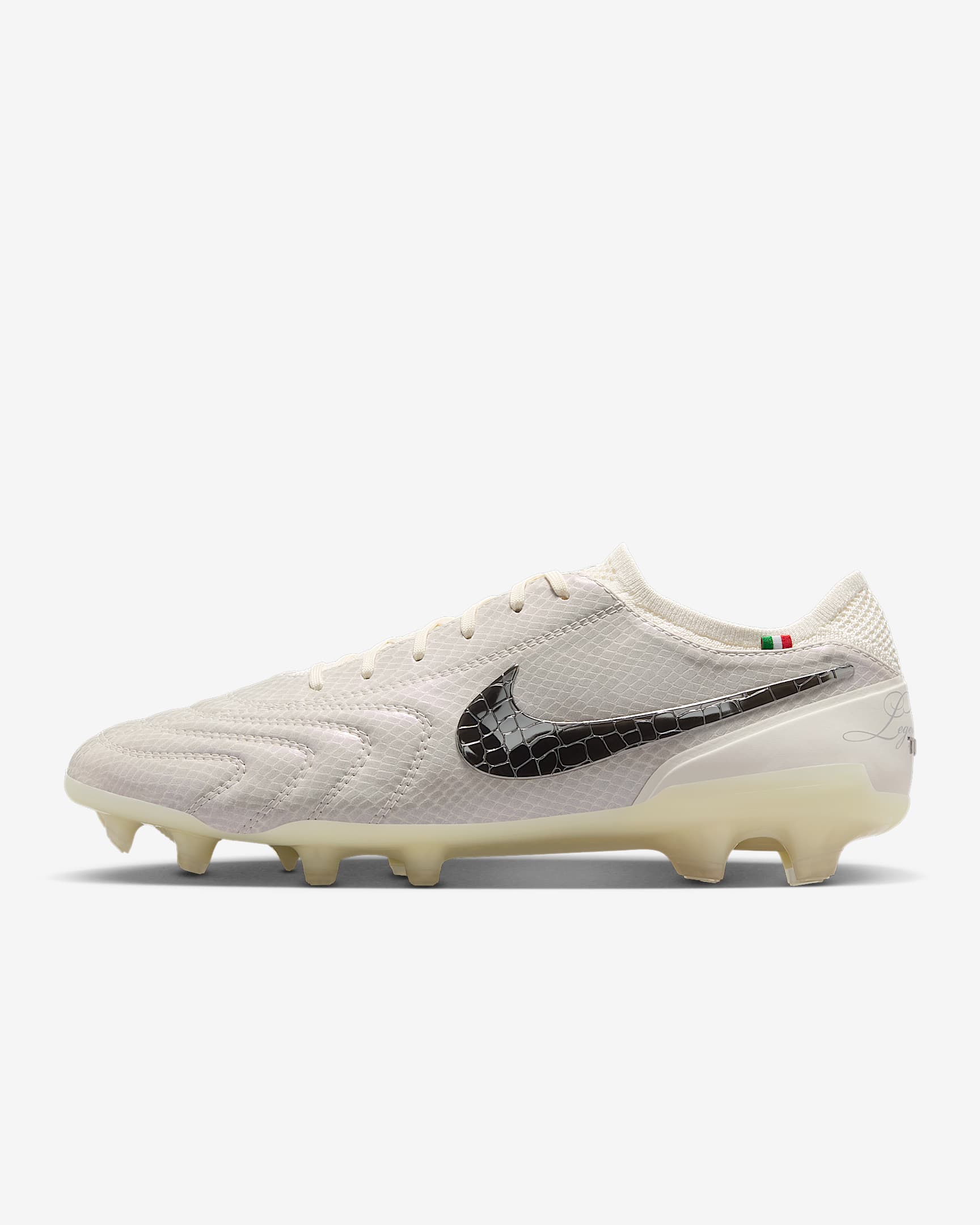 Korki piłkarskie typu low top na twardą murawę Nike Tiempo Legend 10 Elite LUXE - Biel/Biel