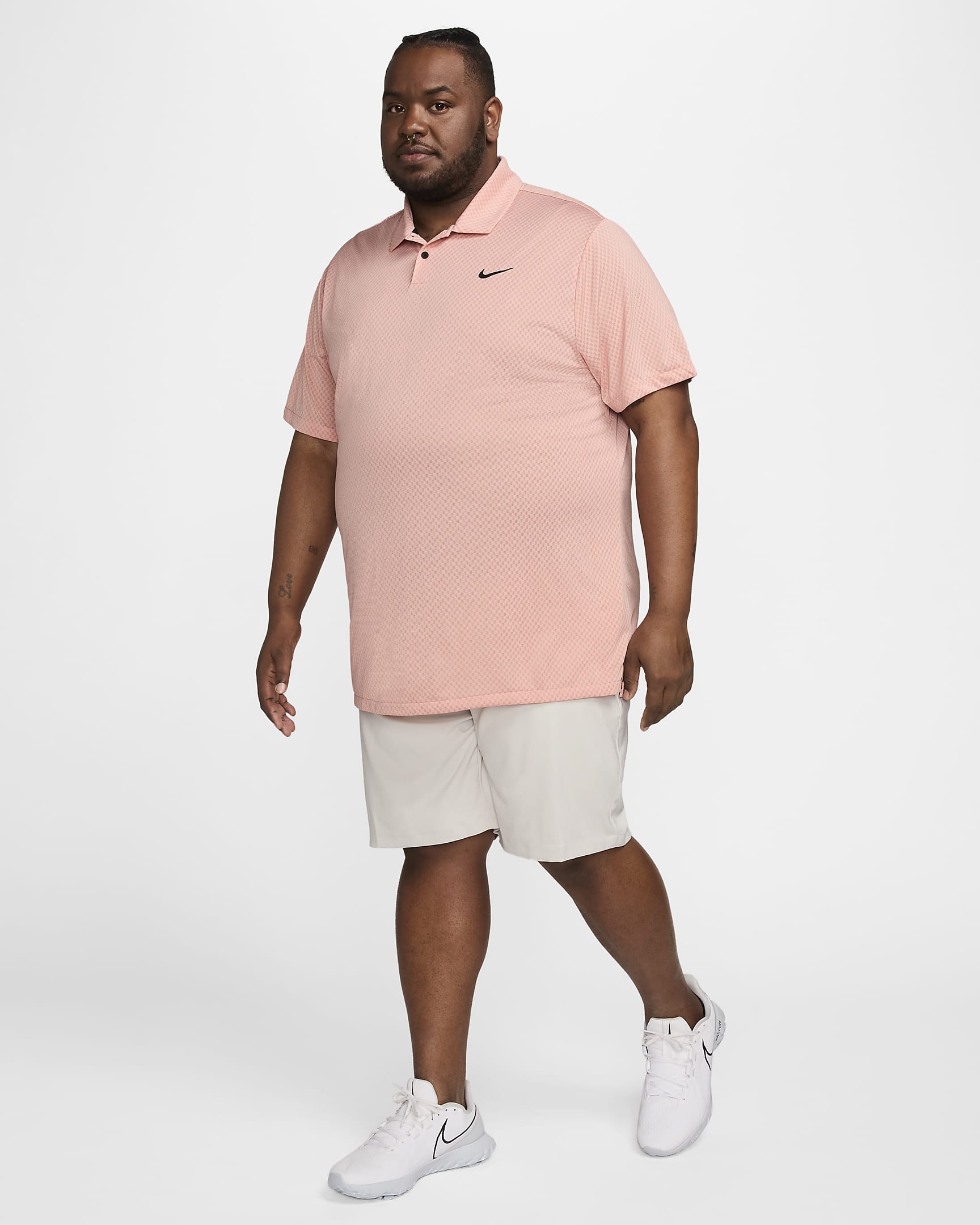 Polo da golf Dri-FIT Nike Tour – Uomo - Light Madder Root/Guava Ice/Madder Root/Nero