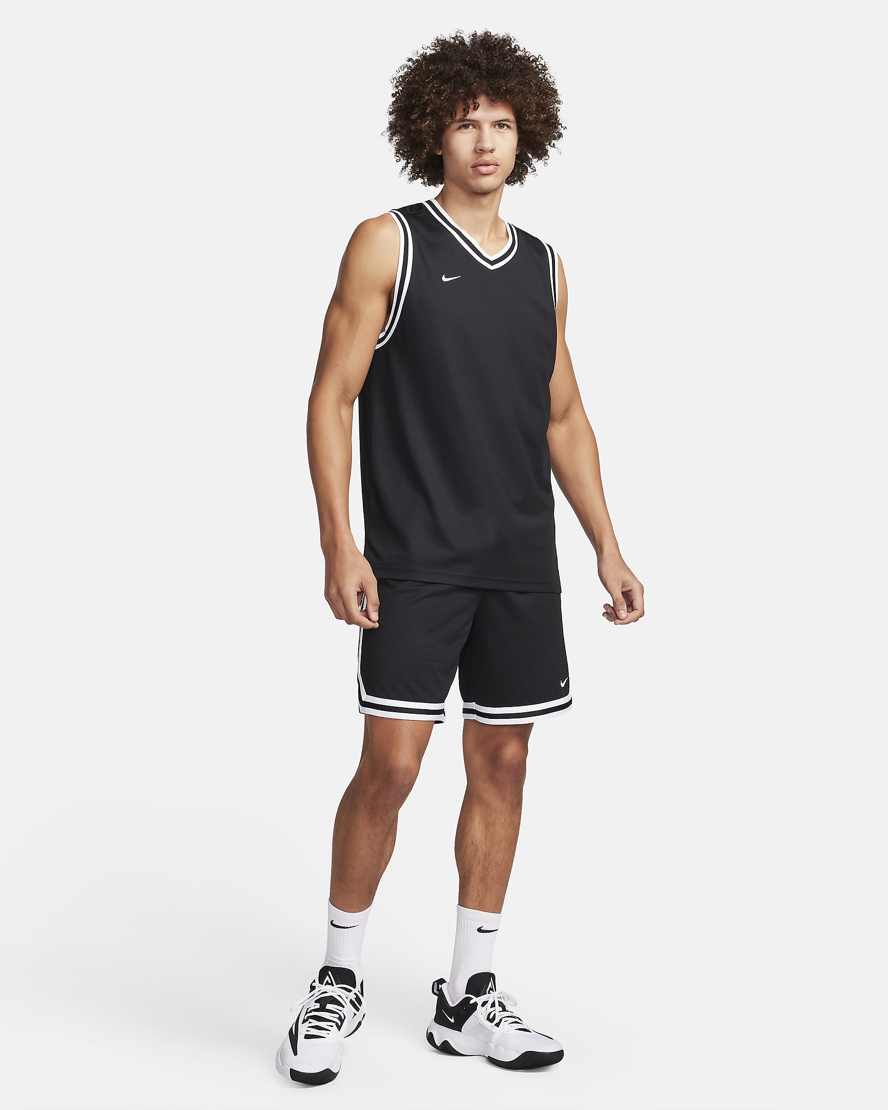 Maillot de basket Dri-FIT Nike DNA pour homme - Noir/Blanc