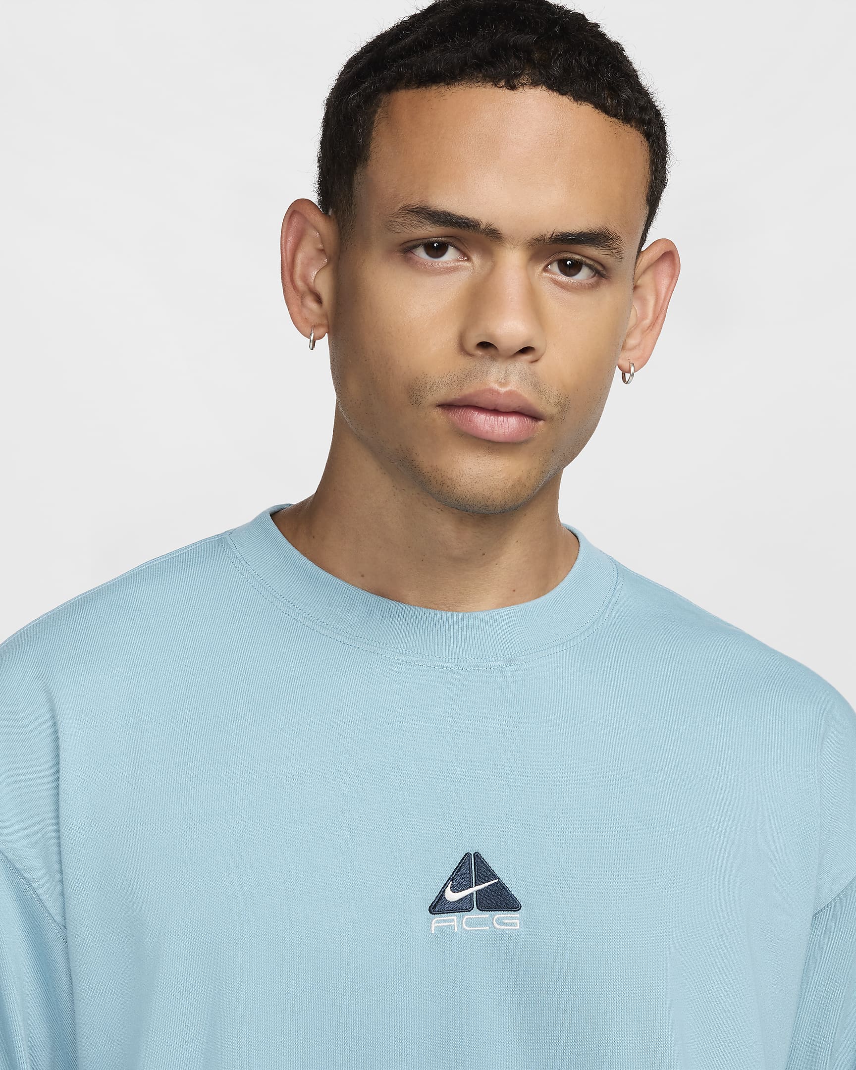 Långärmad t-shirt Nike ACG "Lungs" för män - Denim Turquoise