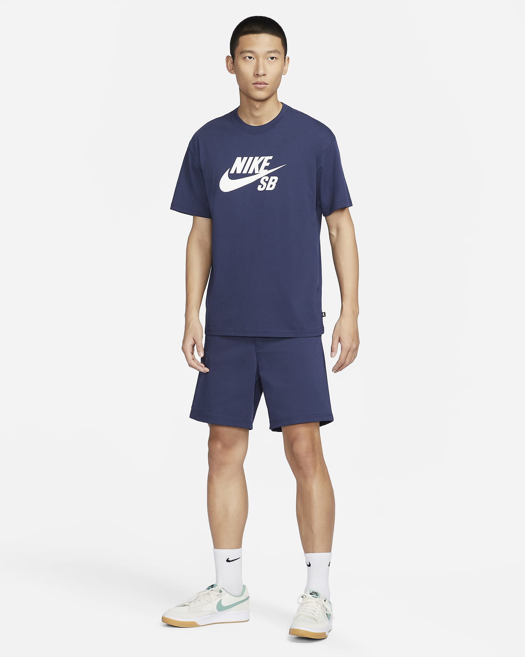 Nike SB Logo Skate T-Shirt - Midnight Navy