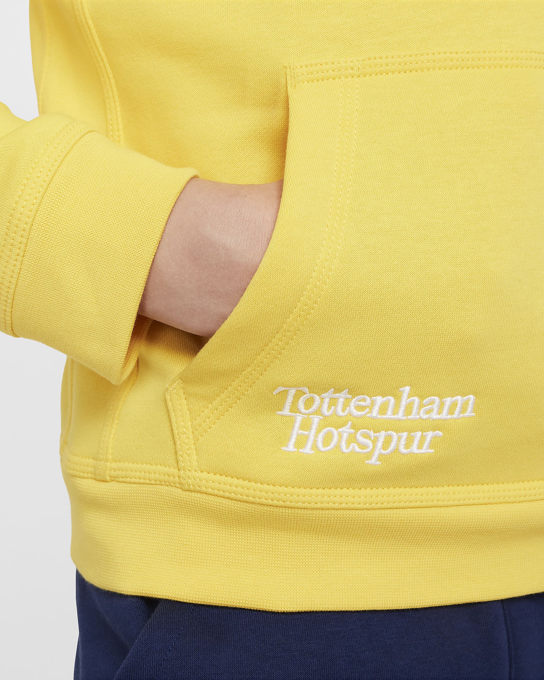 Tottenham Hotspur Club Nike fotballhettegenser til store barn (gutt) - Varsity Maize/Hvit