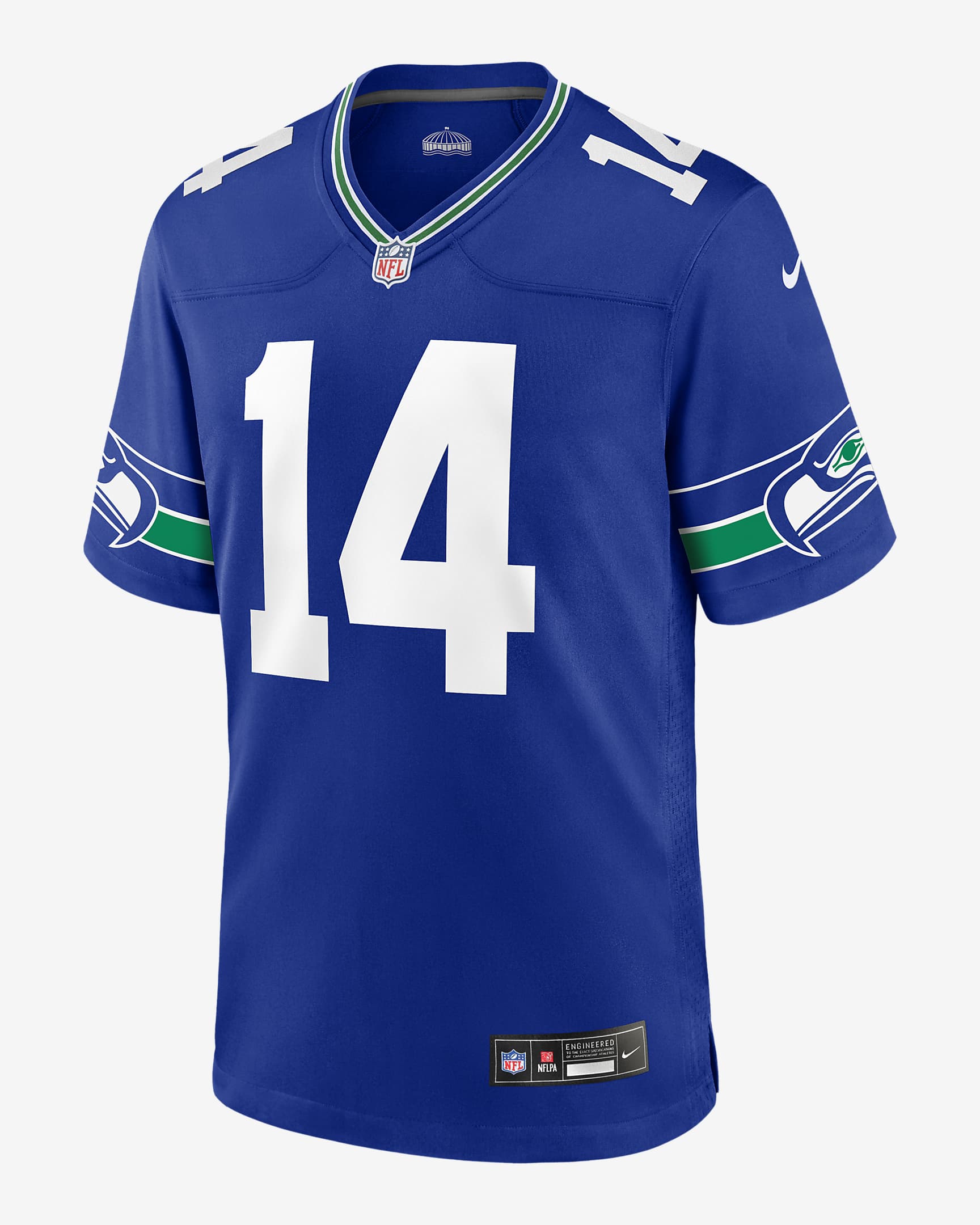 DK Metcalf Seattle Seahawks Men's Nike NFL Game Football Jersey.
