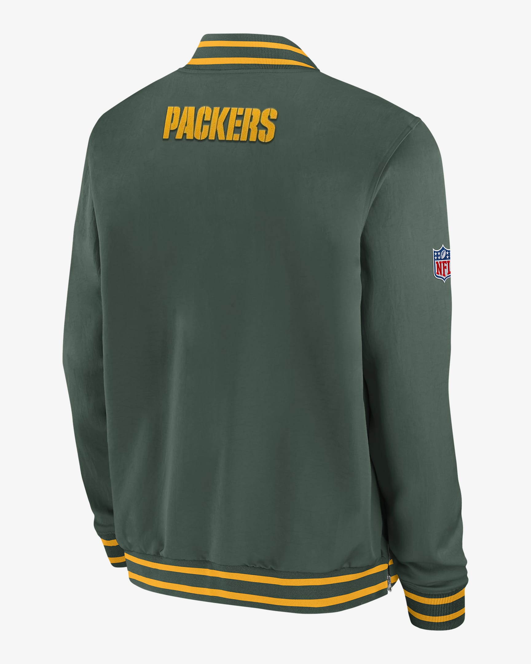 Veste aviateur à zip Nike Coach (NFL Green Bay Packers) pour homme - Fir