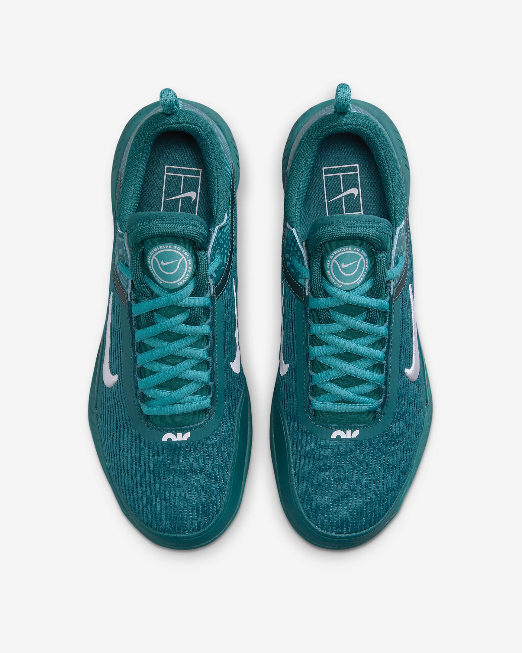 NikeCourt Air Zoom NXT Men's Hard Court Tennis Shoes - Geode Teal/Teal Nebula/White