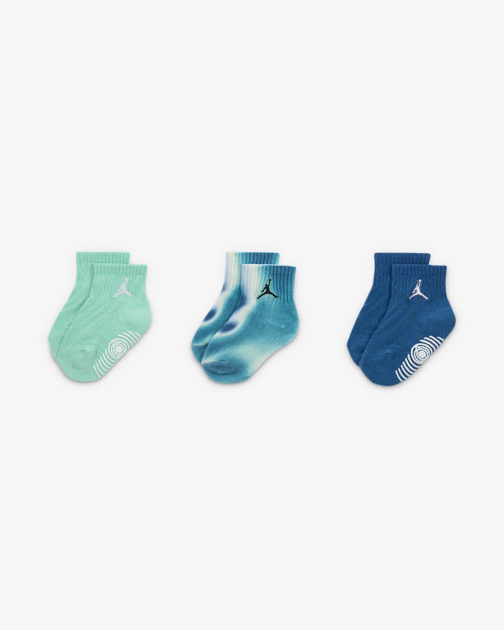 Jordan Air Heat Map Baby (3-6M) Gripper Socks (3 Pairs) - Industrial Blue