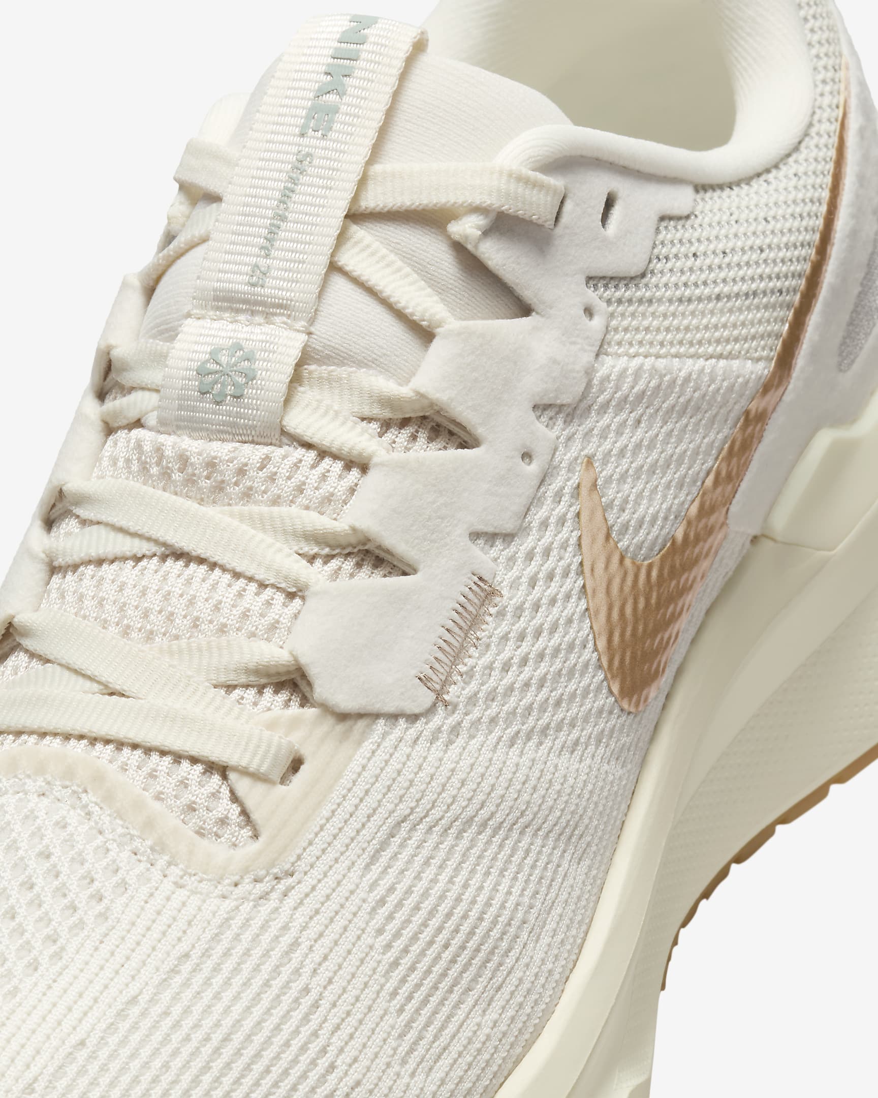 Tenis de correr en pavimento para mujer Nike Structure 25 - Fantasma/Blanco/Marrón claro goma/Oro metalizado