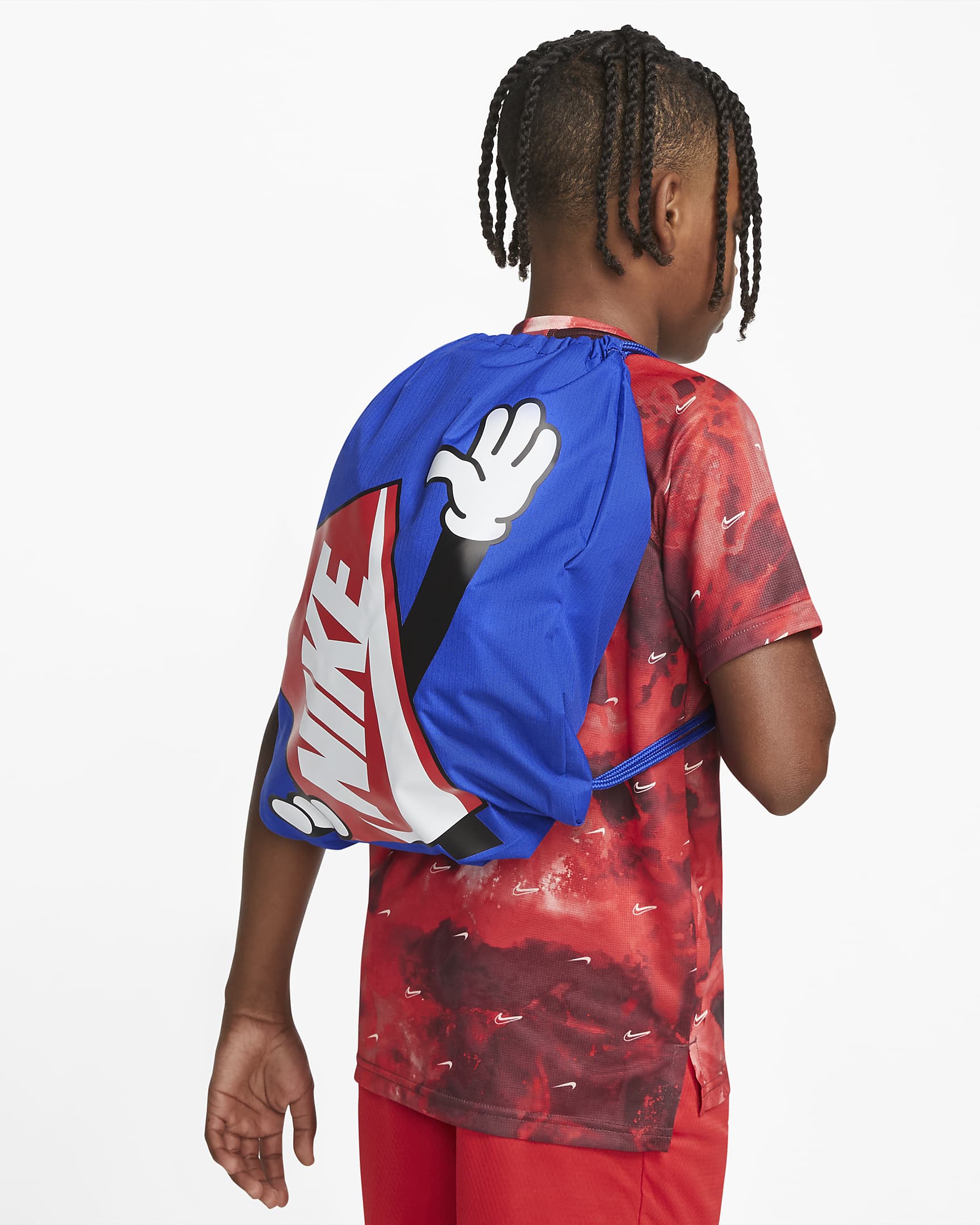 Nike Kids' Graphic Drawstring Bag (12L) - Game Royal/Game Royal/University Red