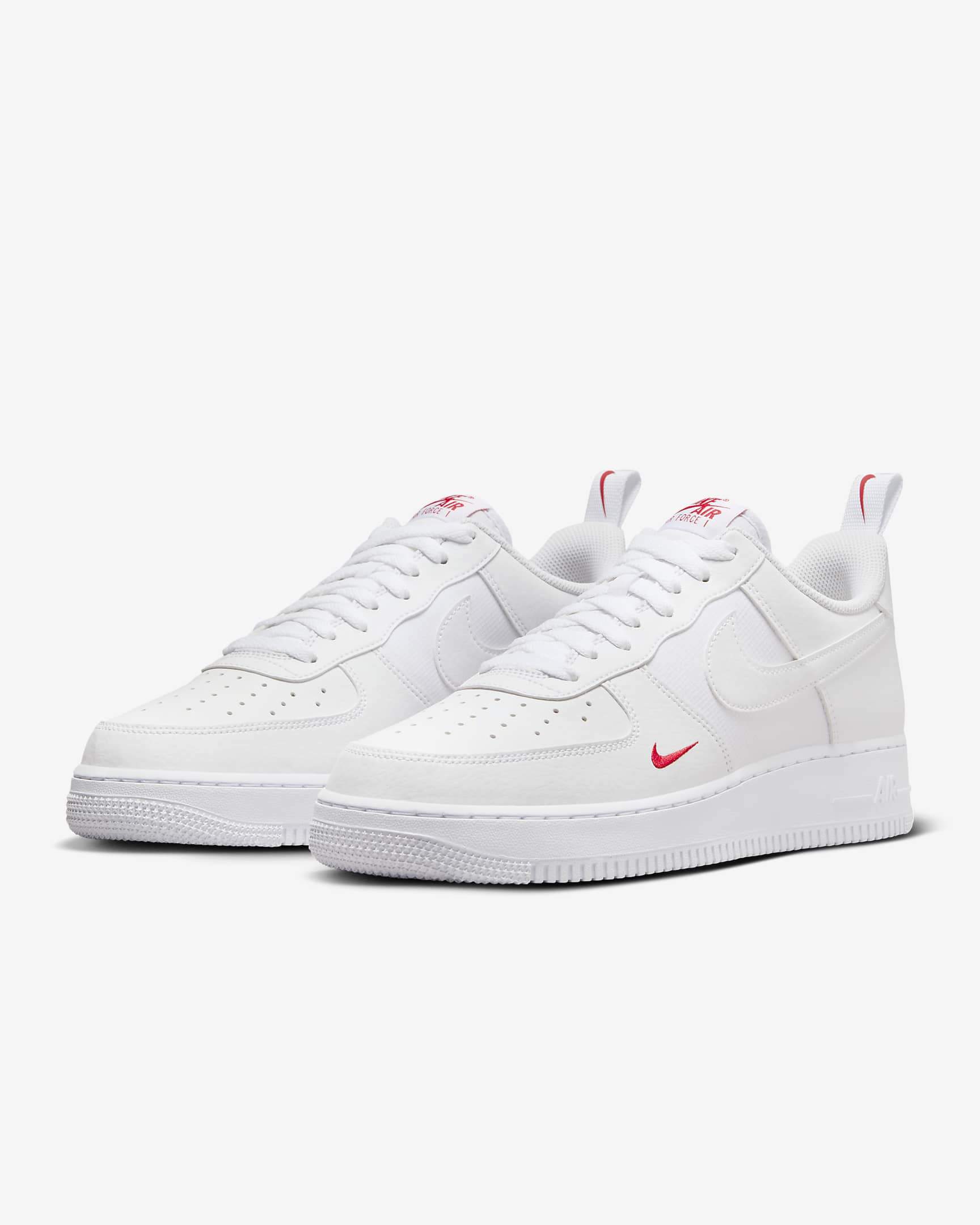 Buty męskie Nike Air Force 1 '07 - Biel/University Red/Biel