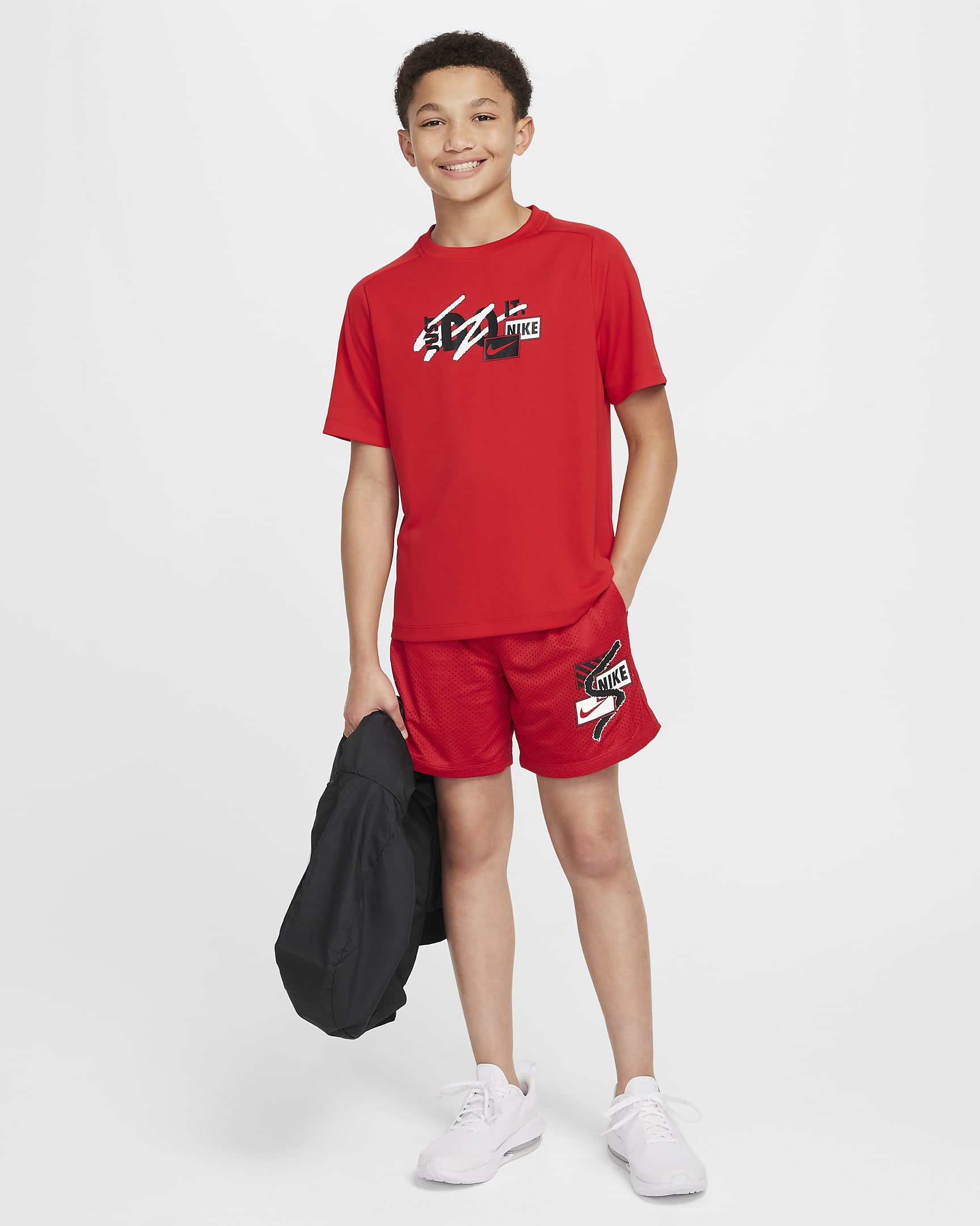 Nike Multi Older Kids' (Boys') Dri-FIT Top - University Red