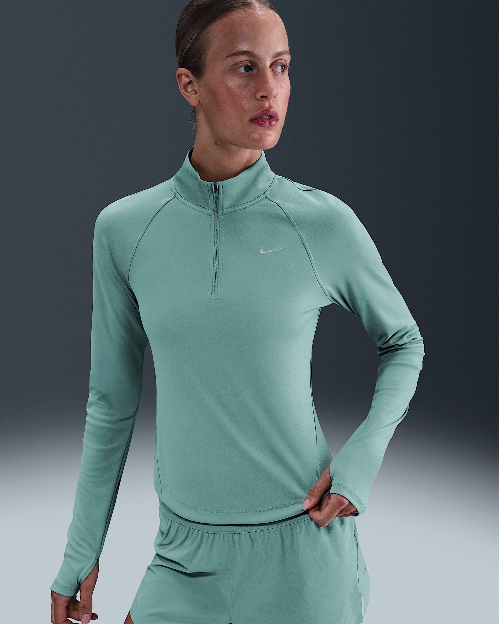 Nike Tempo Women's Dri-FIT 1/4-Zip Running Top - Cannon