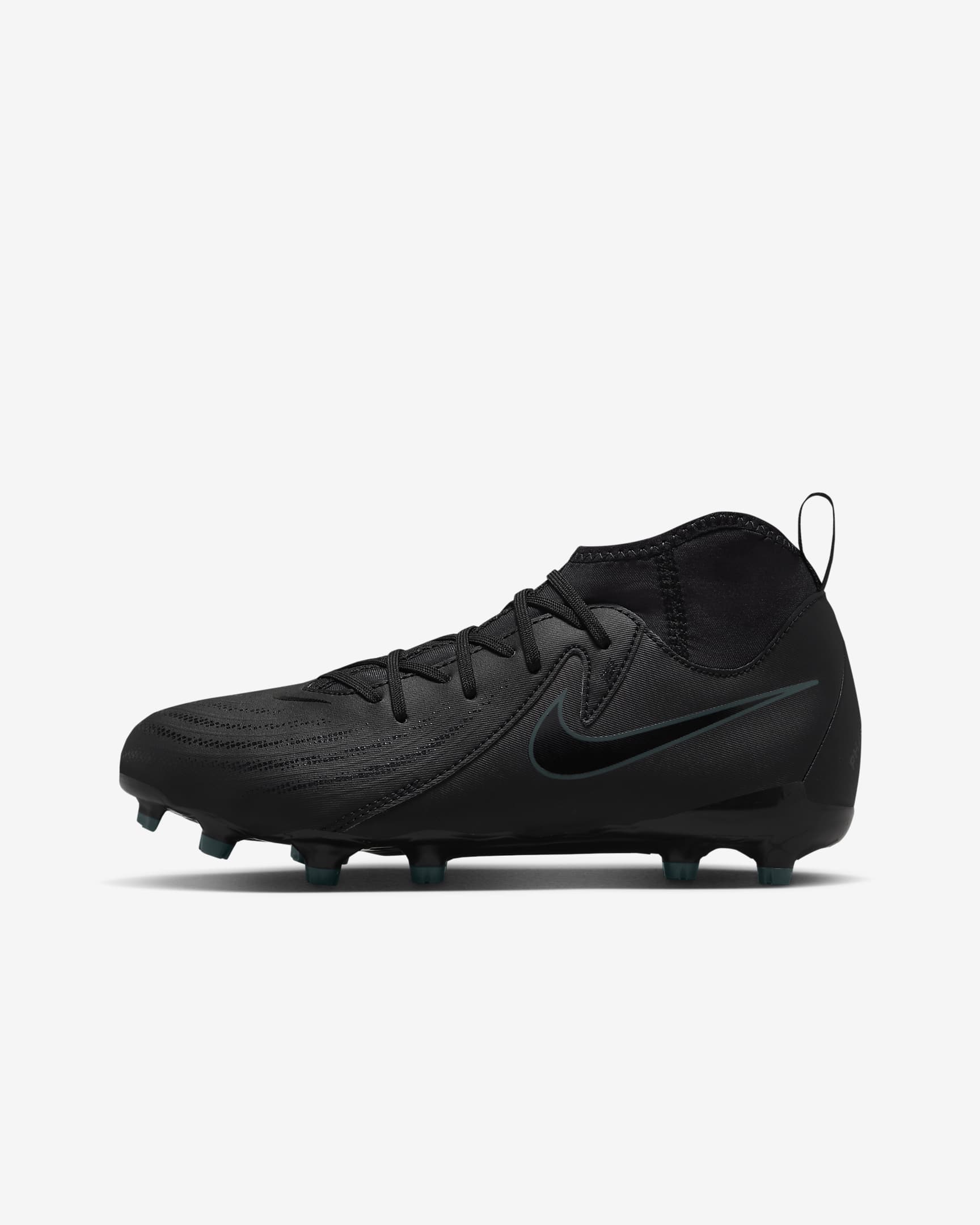 Nike Jr. Phantom Luna 2 Academy Younger/Older Kids' MG Football Boot - Black/Deep Jungle/Black