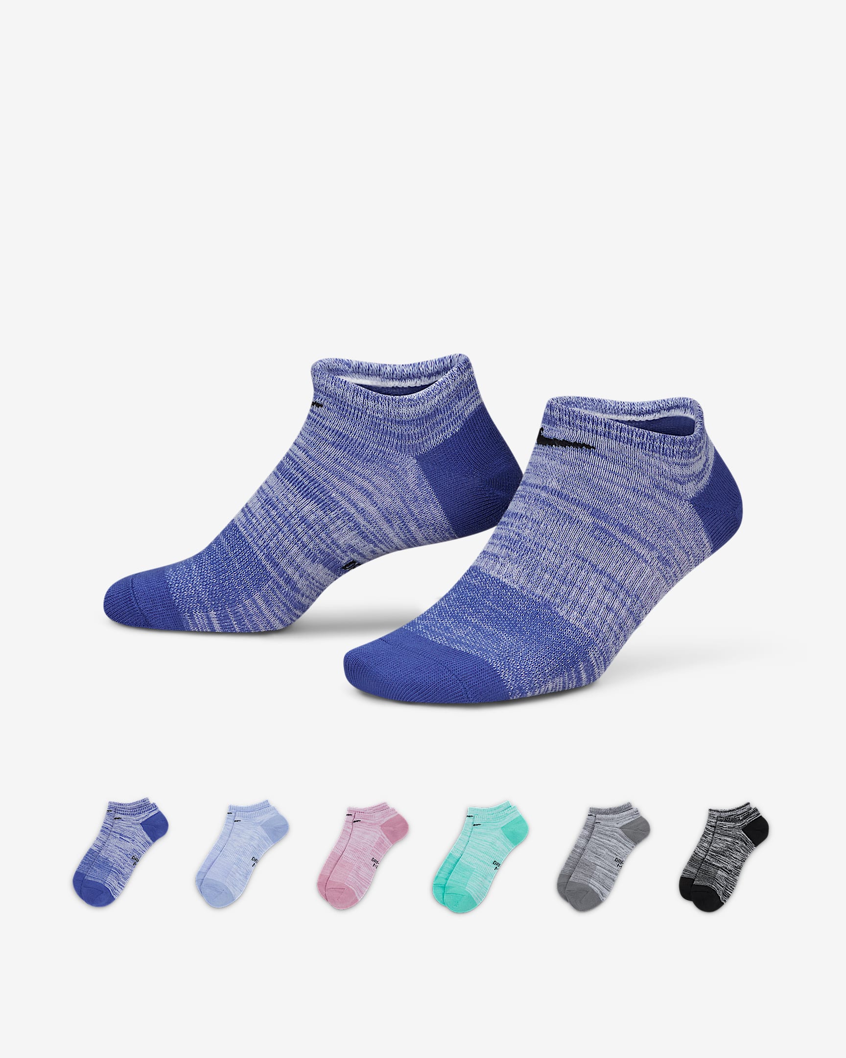 Nike Everyday Lightweight No-Show Training Socks (6 Pairs) - Multi-Color
