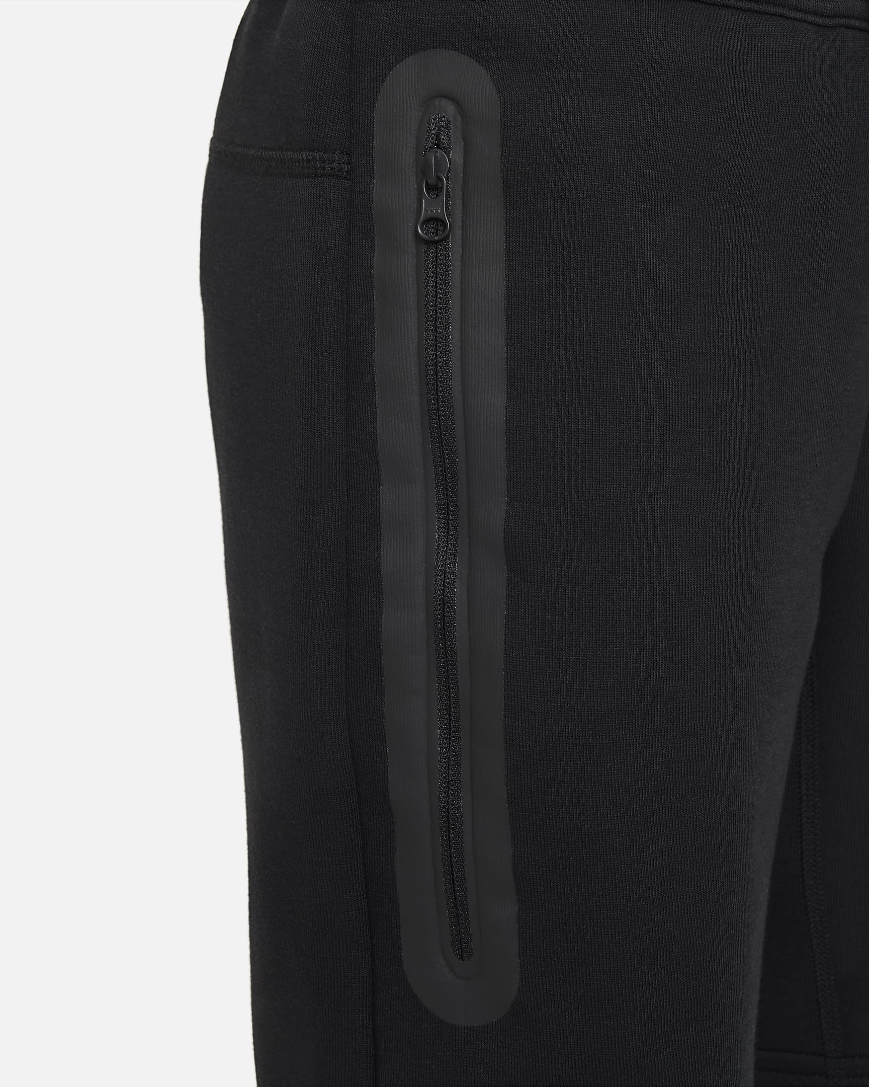 Nike Tech Fleece Older Kids' (Boys') Shorts - Black/Black/Black