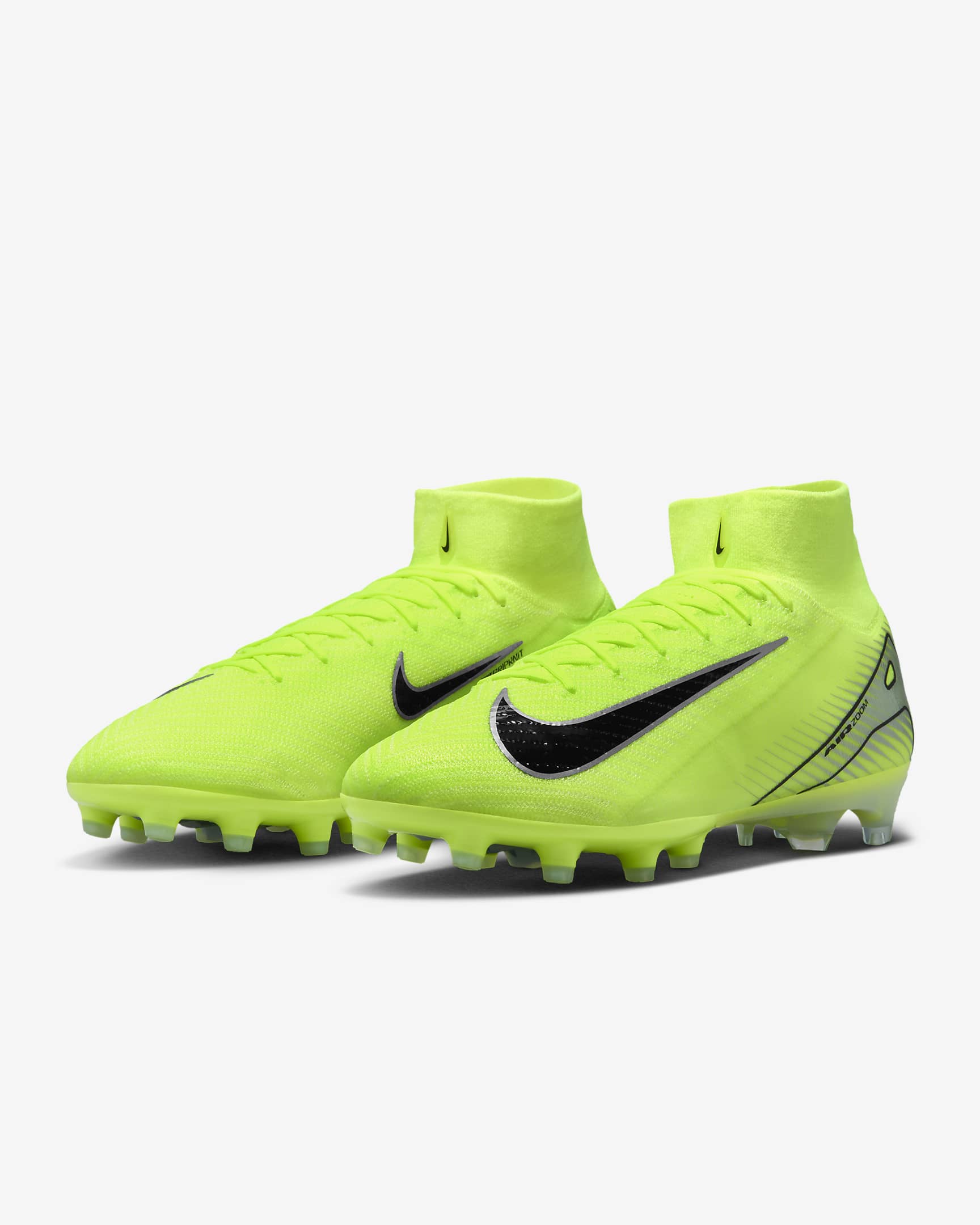 Nike Mercurial Superfly 10 Elite Botas de fútbol AG-Pro de perfil alto - Volt/Negro