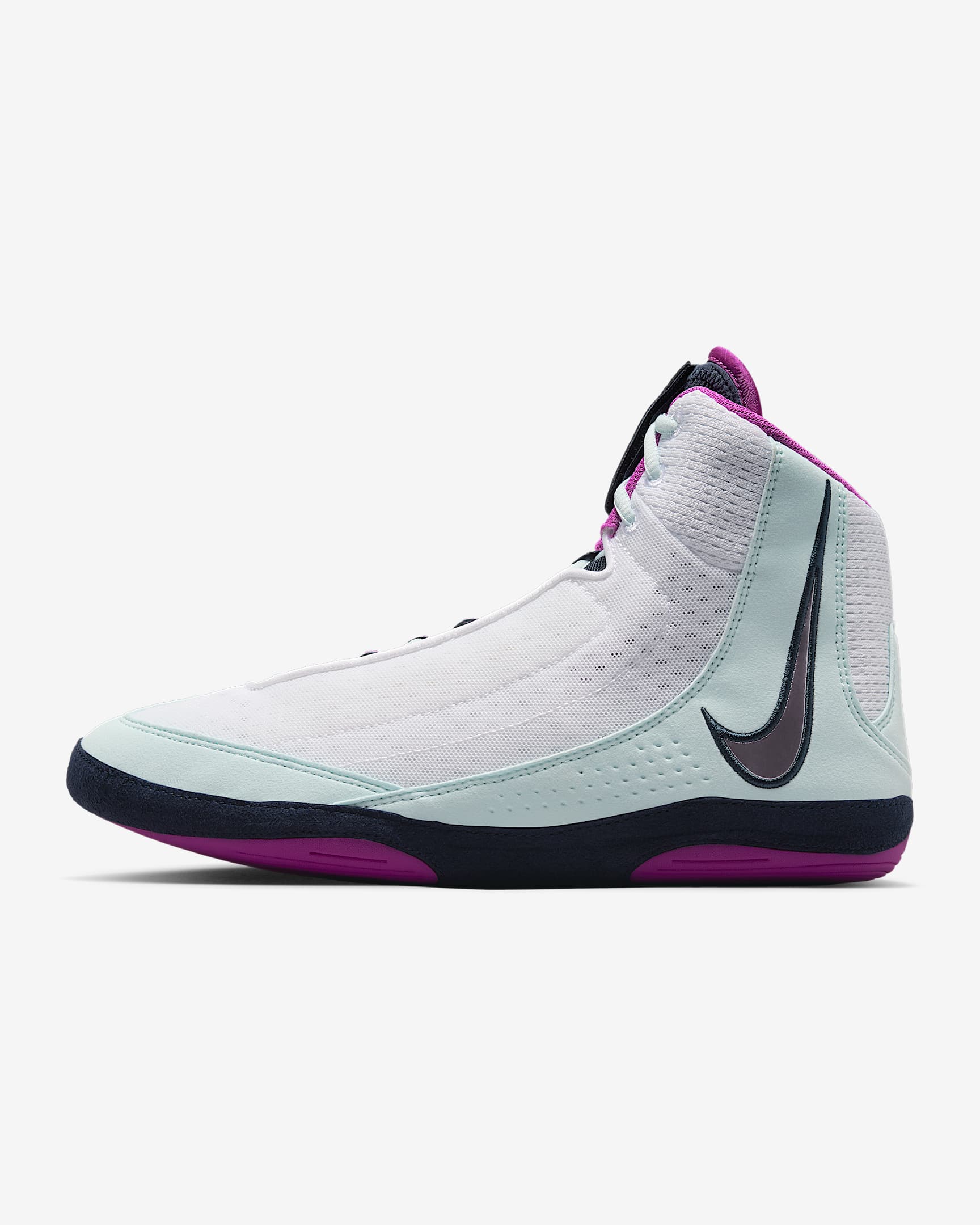 Nike Inflict 4 Wrestling Shoes - White/Glacier Blue/Obsidian/Hyper Violet