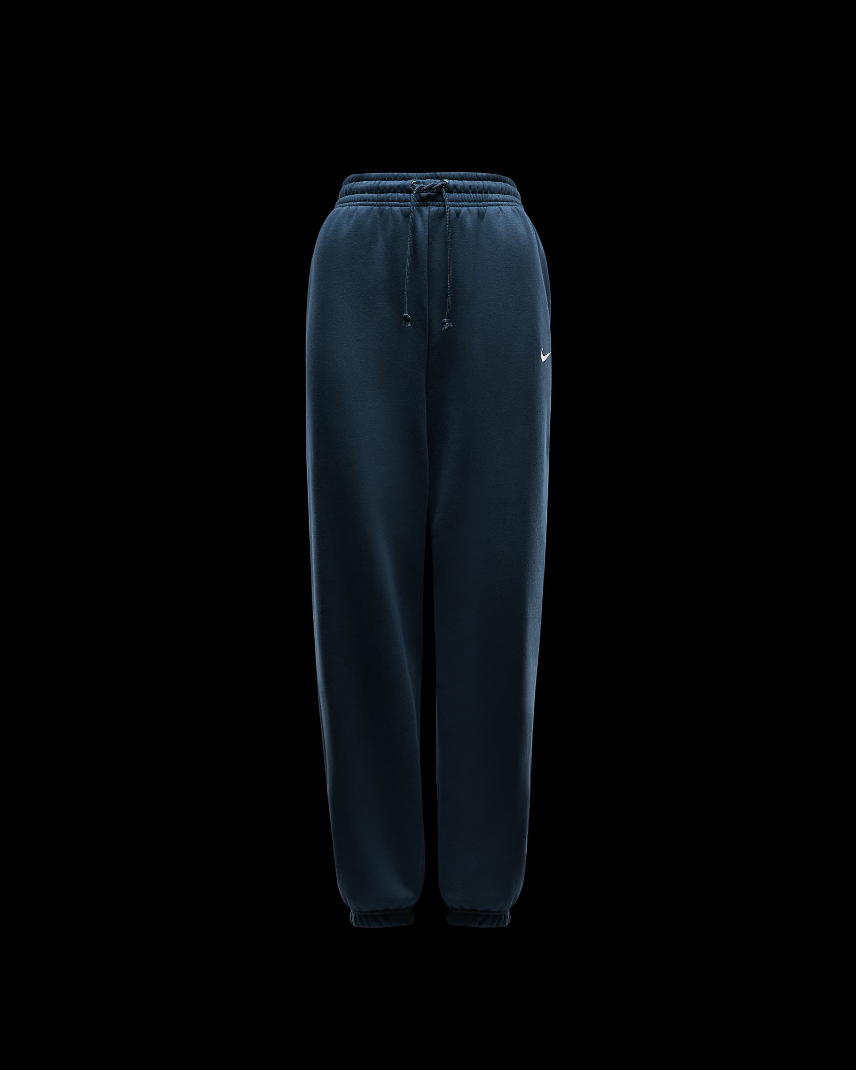 Nike Sportswear Phoenix Fleece Women's High-Waisted Oversized Tracksuit Bottoms - Armoury Navy/Sail