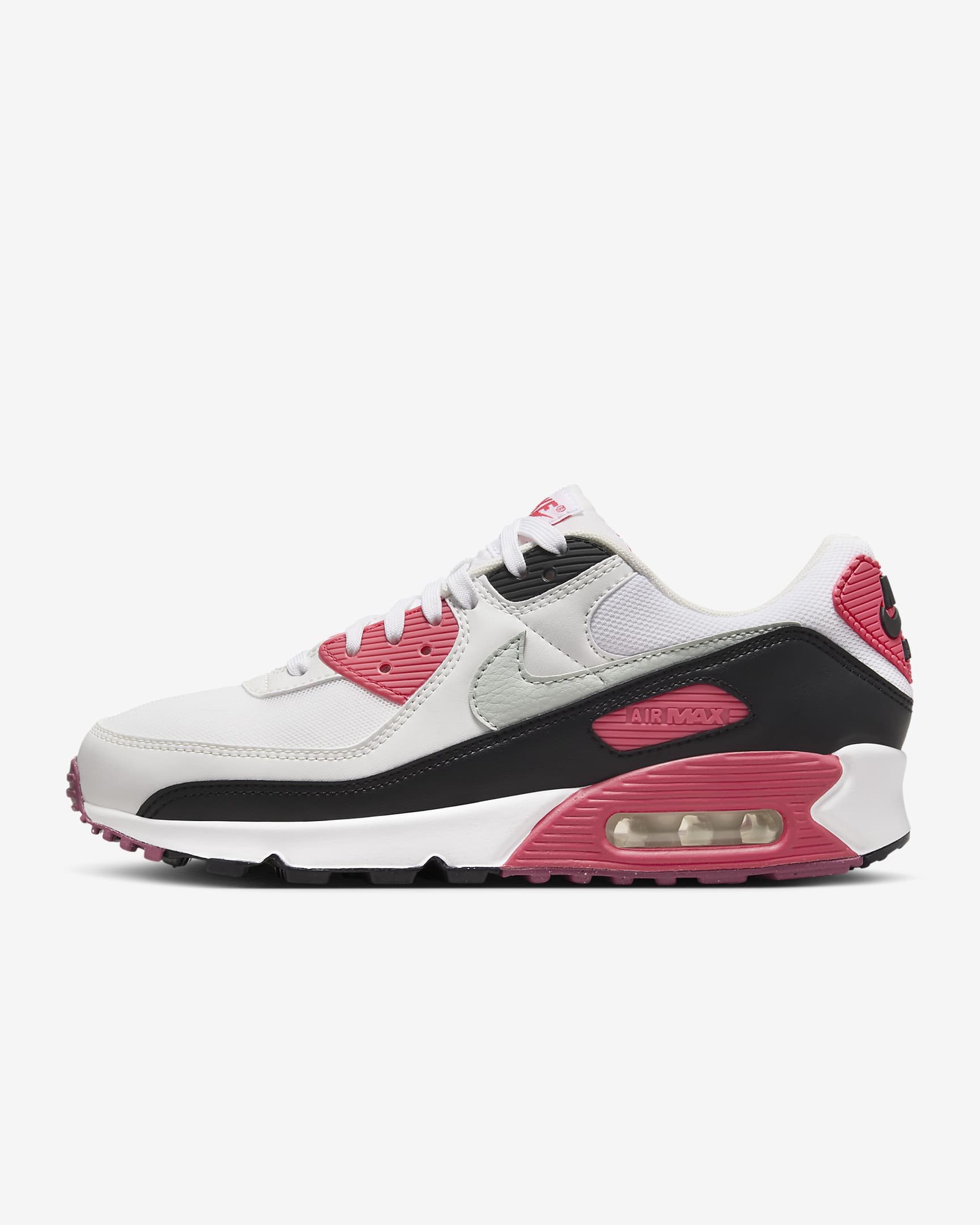 Nike Air Max 90 Women's Shoes - White/Aster Pink/Black/Light Silver