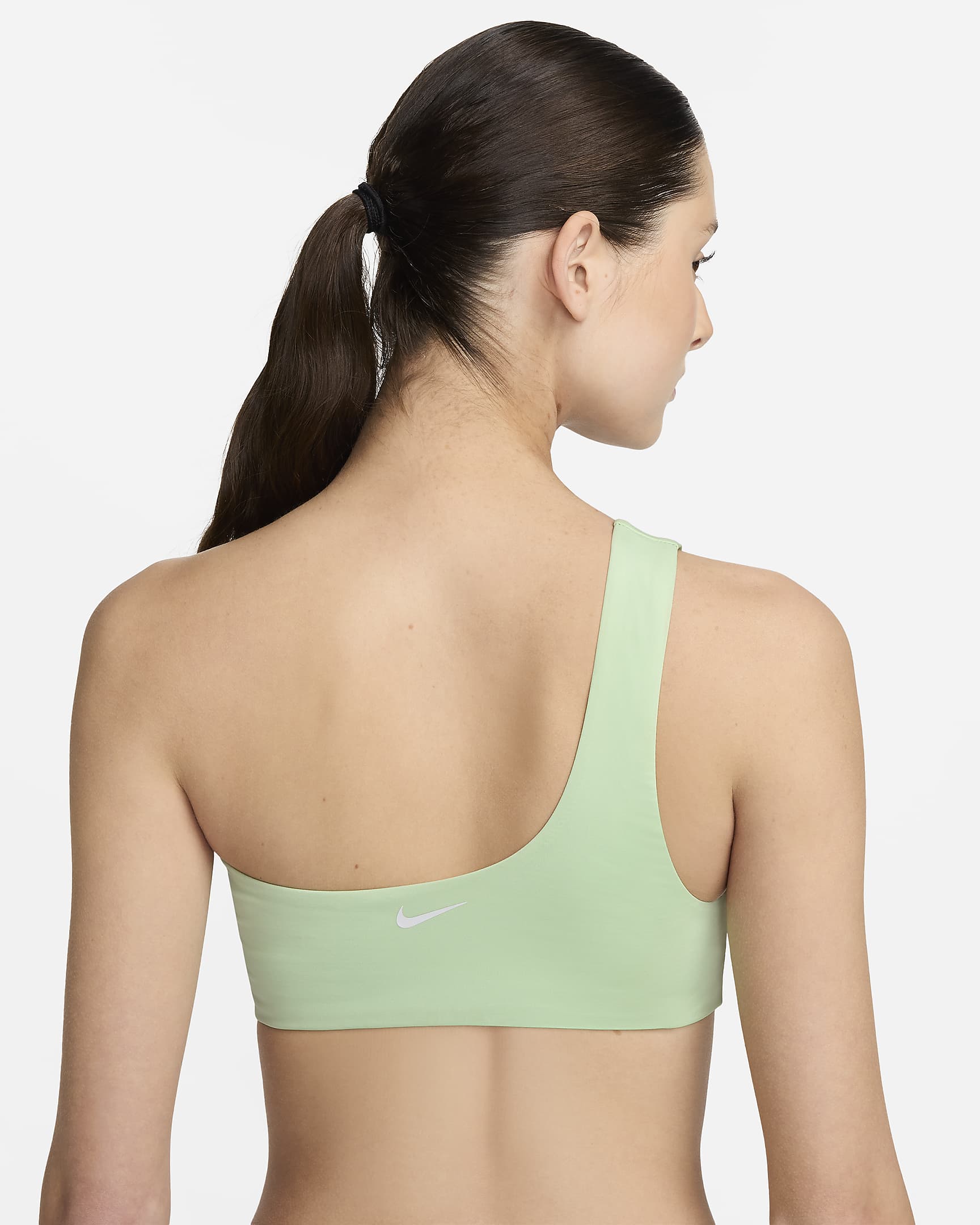 Top de bikini asimétrico para mujer Nike Swim Essential - Verde vapor