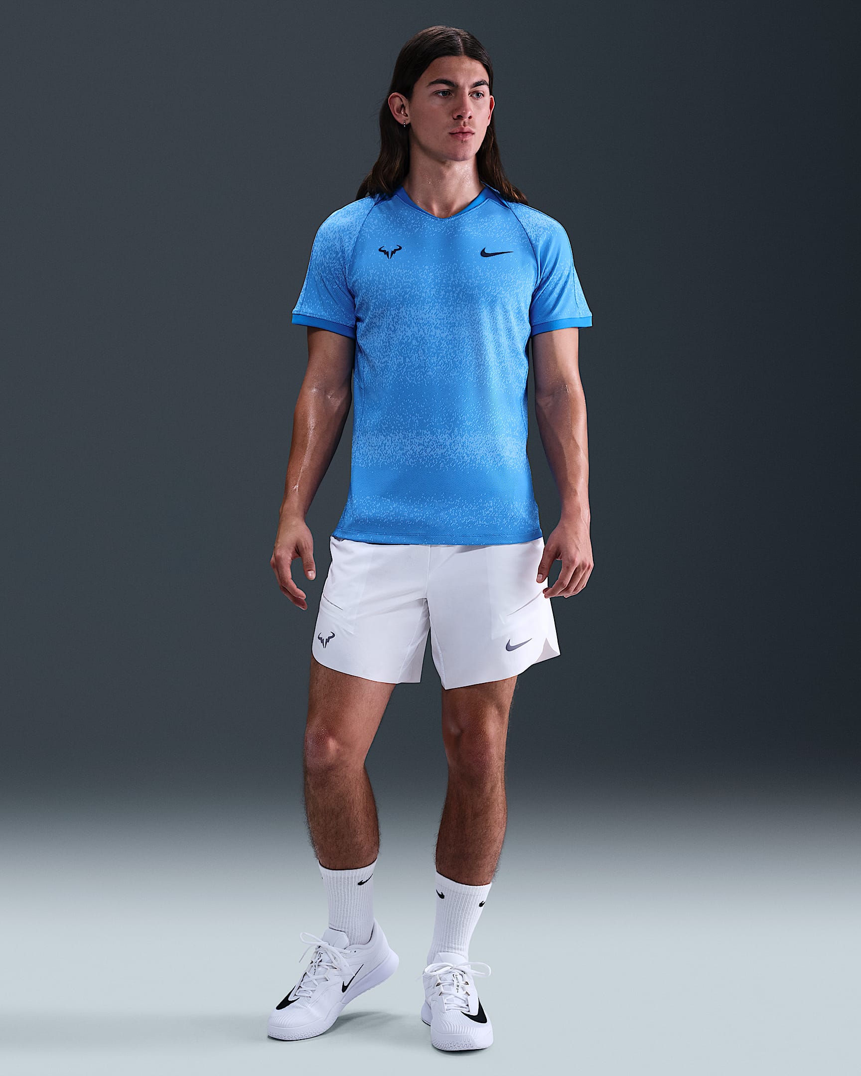 Rafa Men's Nike Dri-FIT ADV 7" Tennis Shorts - White/World Indigo