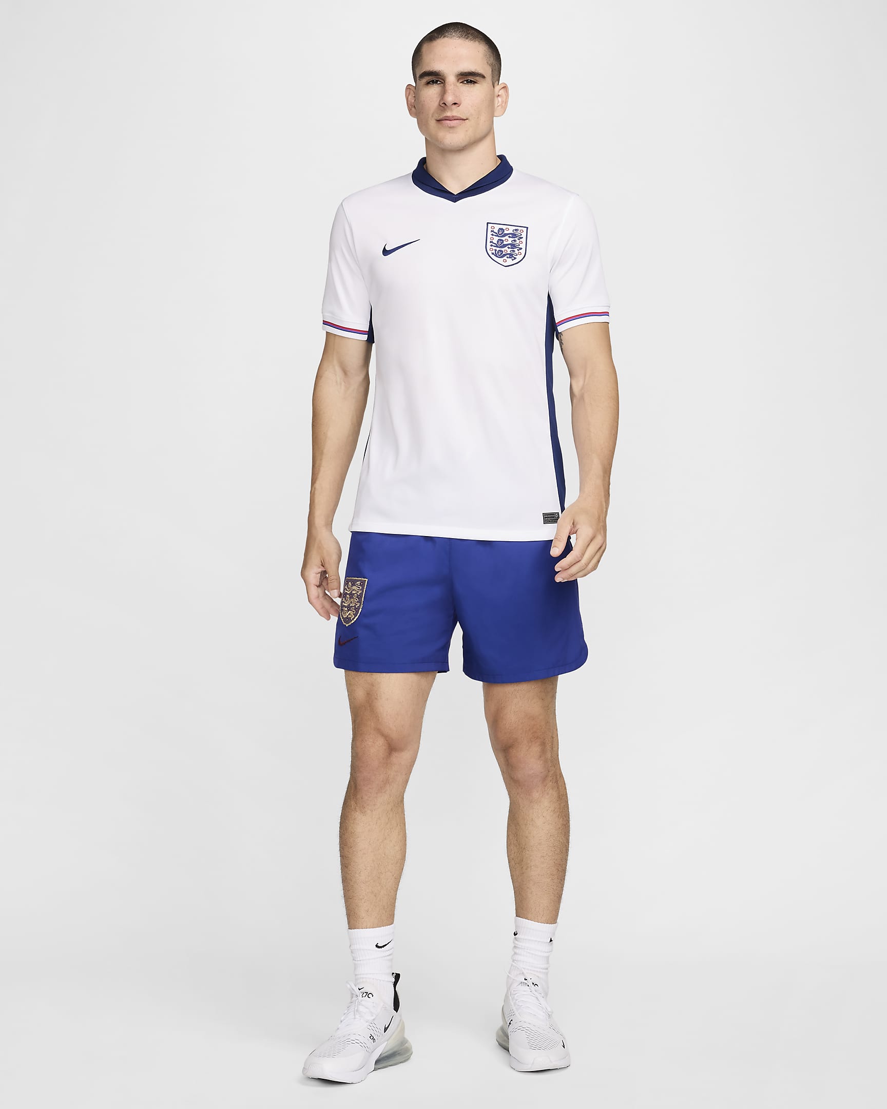 England (Women's Team) 2024/25 Stadium Home Men's Nike Dri-FIT Football Replica Shirt - White/White/Blue Void